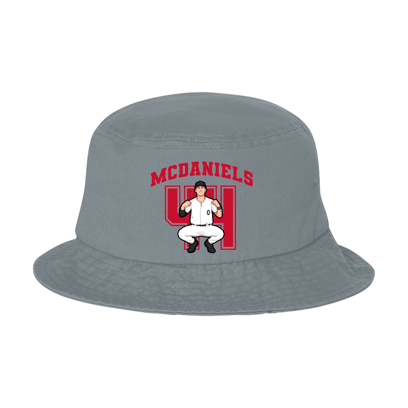 Bucket Cap — Number in Grey