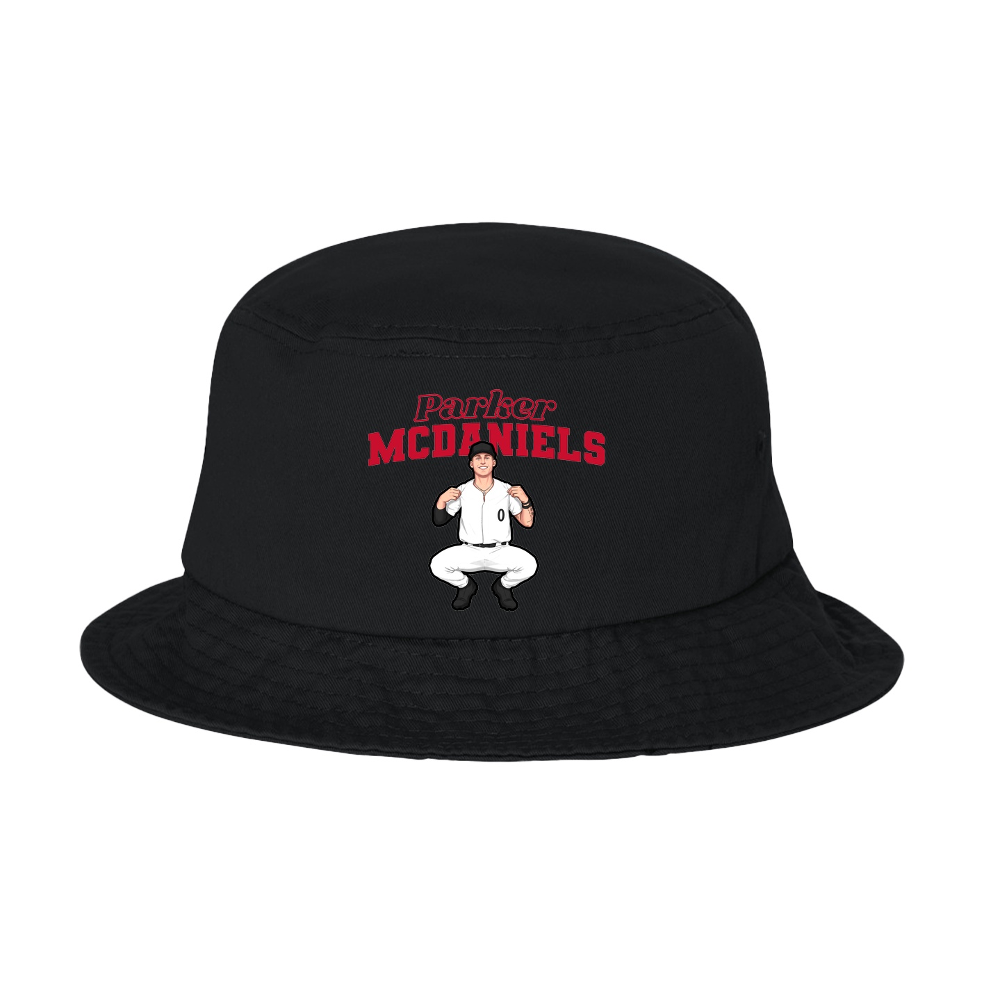 Bucket Cap — Name Arch in Black