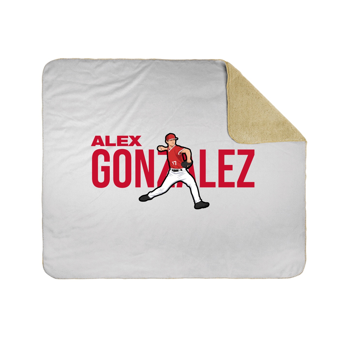 Throw Blanket — Player Name in White