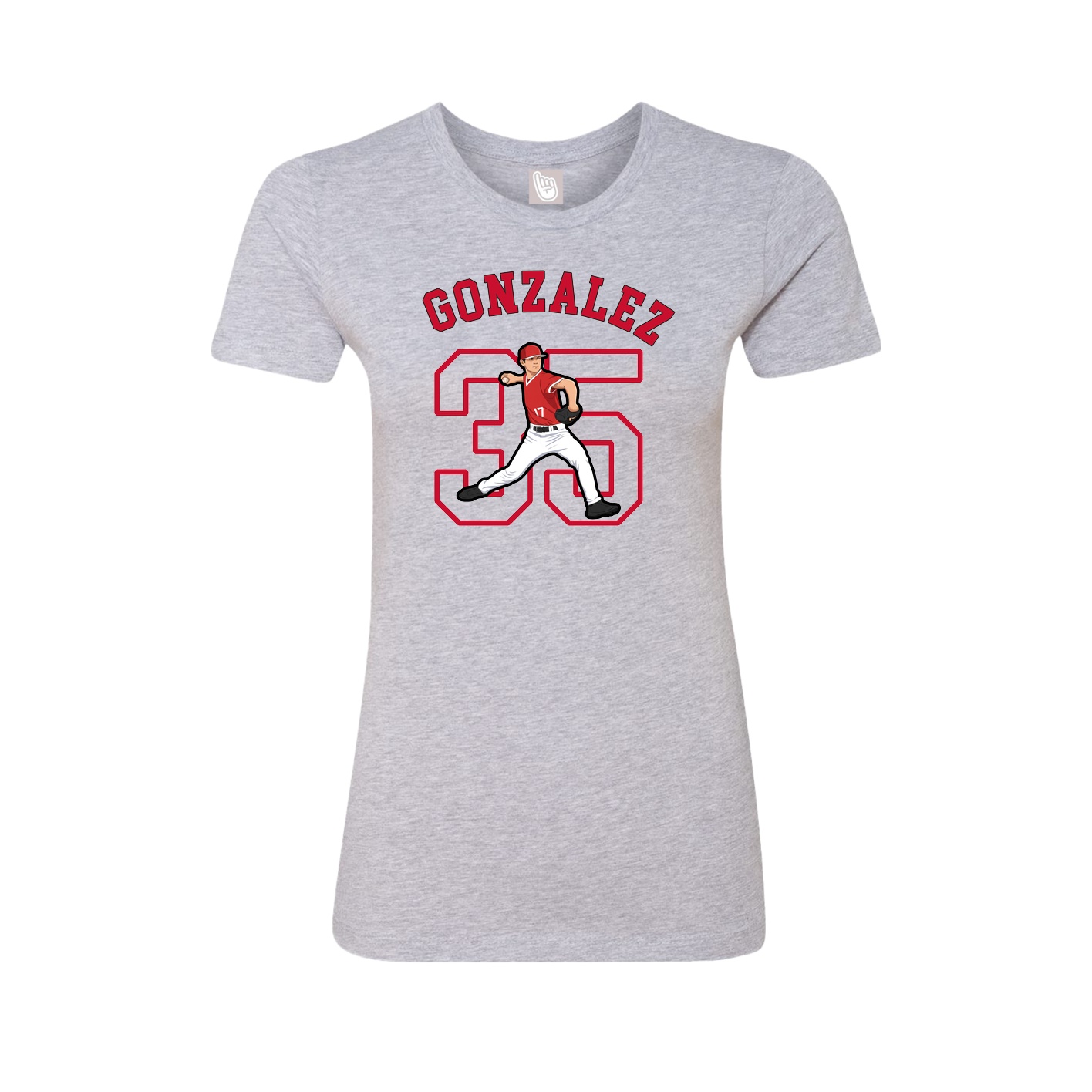 Fitted Women's Tee — Shirsey Arch in Grey