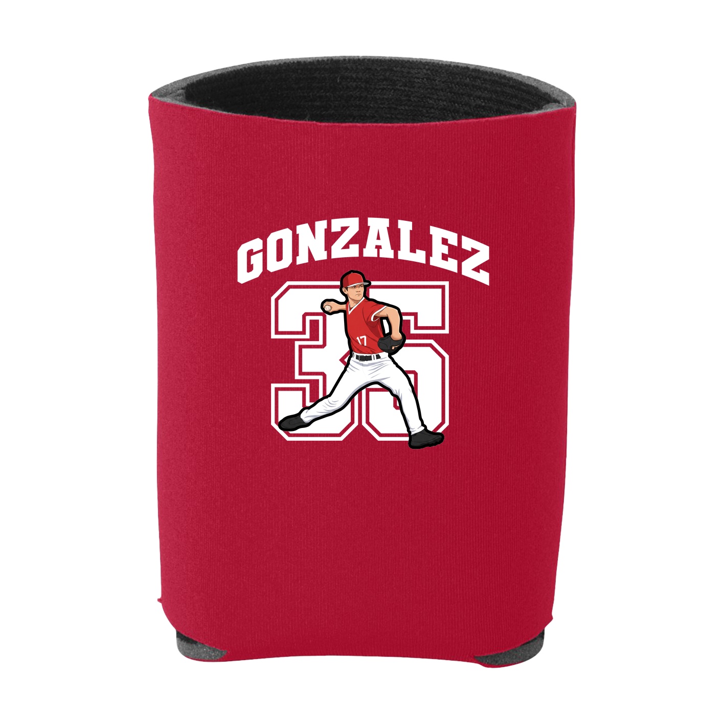 Can Holder — Number in Red