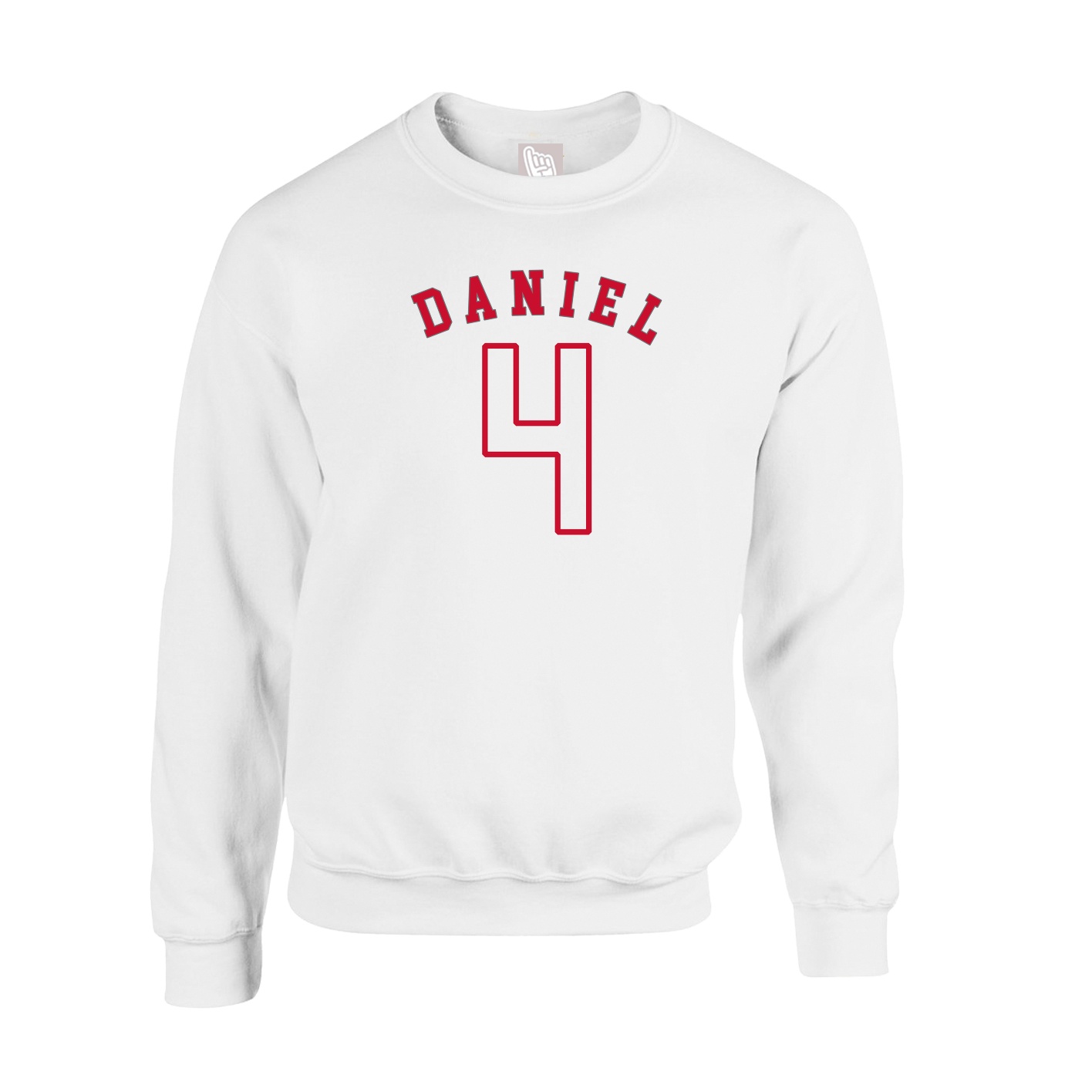 Fleece Crew — Shirsey Arch in White