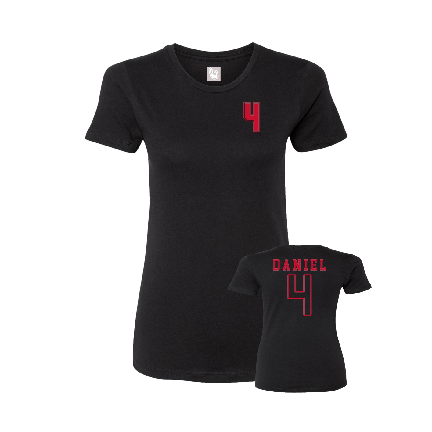 Fitted Women's Tee — Chest Back in Black