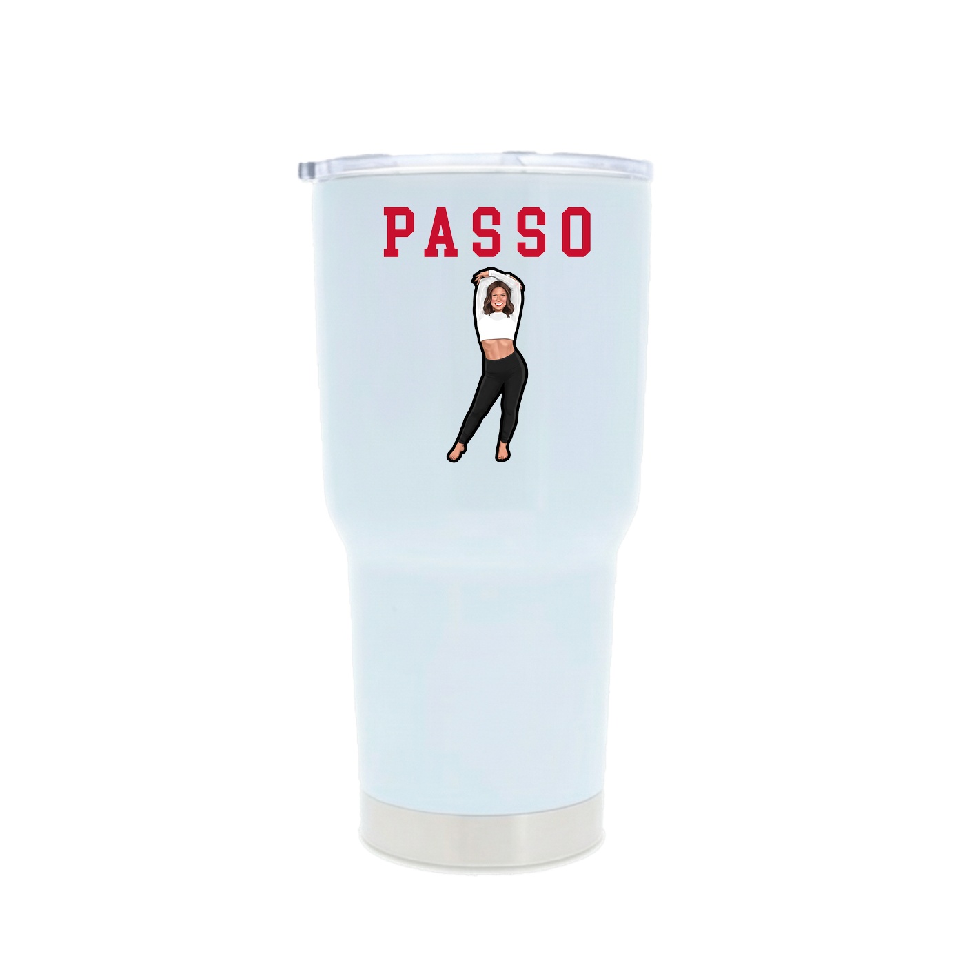 30oz Stainless Steel Tumbler — Shirsey in White