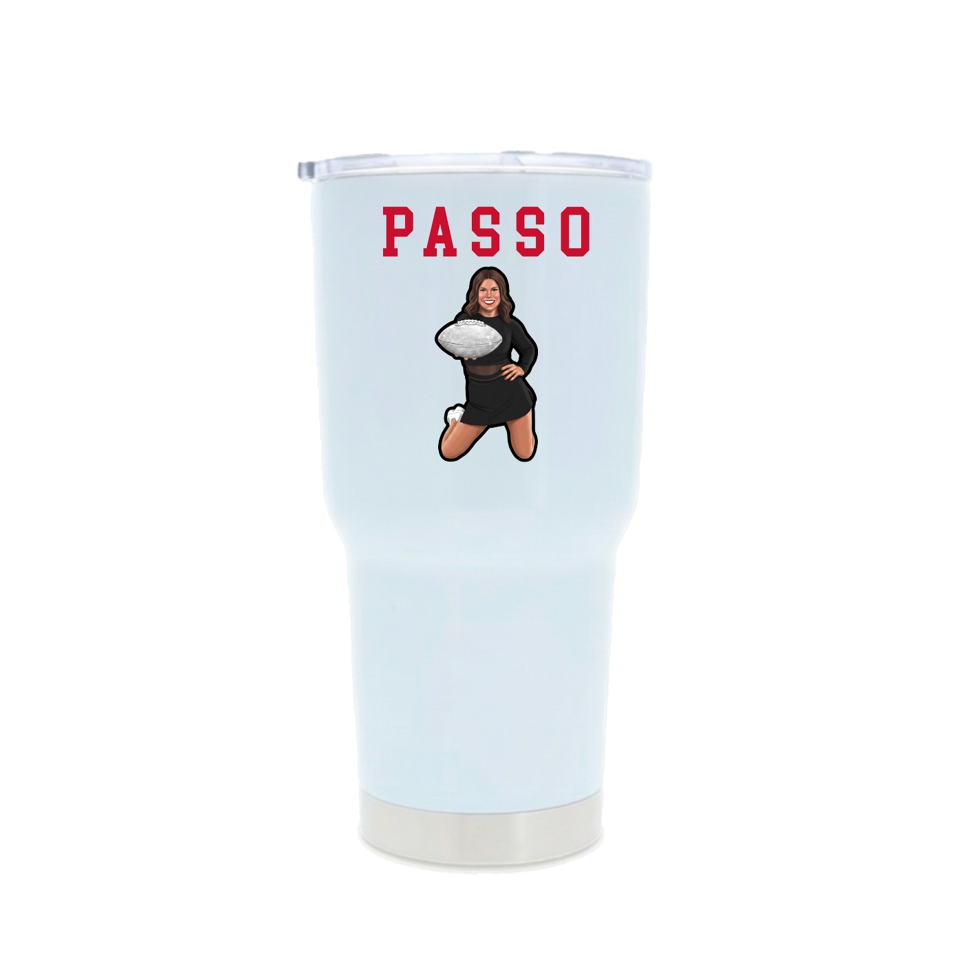 30oz Stainless Steel Tumbler — Shirsey in White