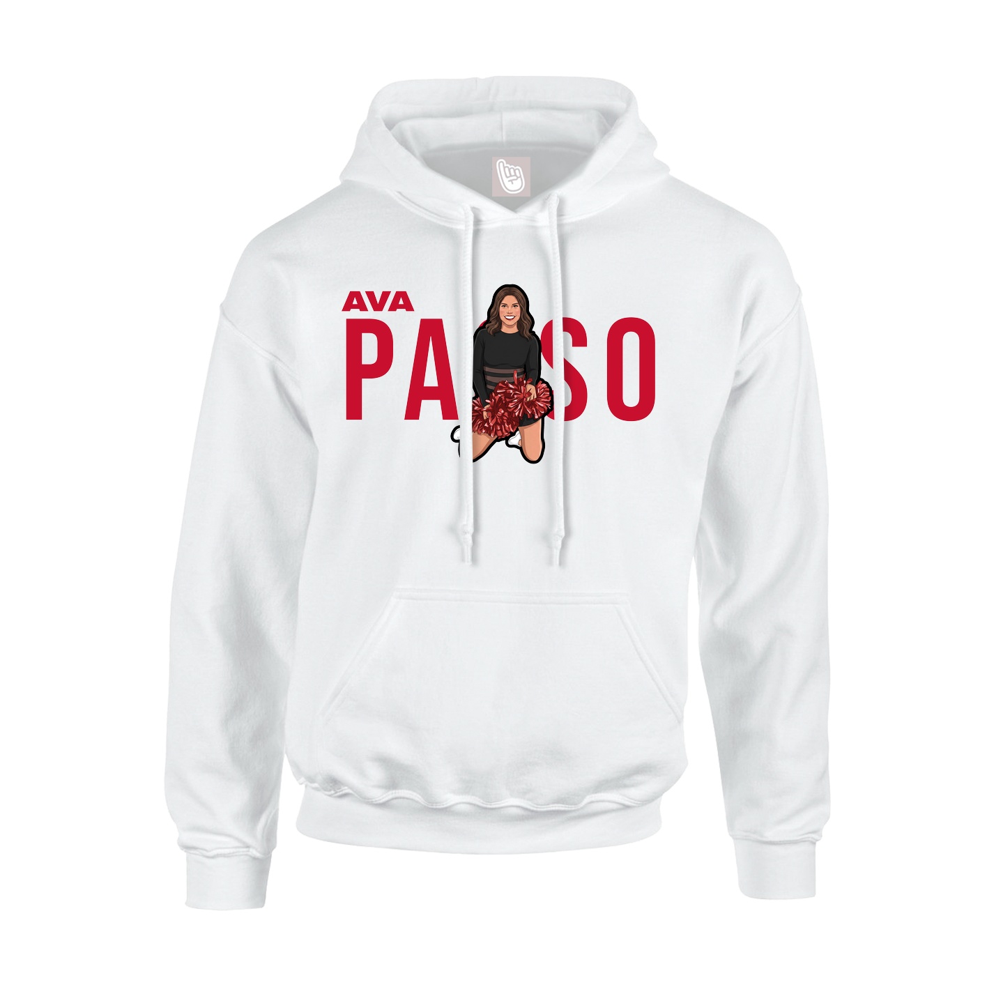Youth Hoodie — Player Name in White