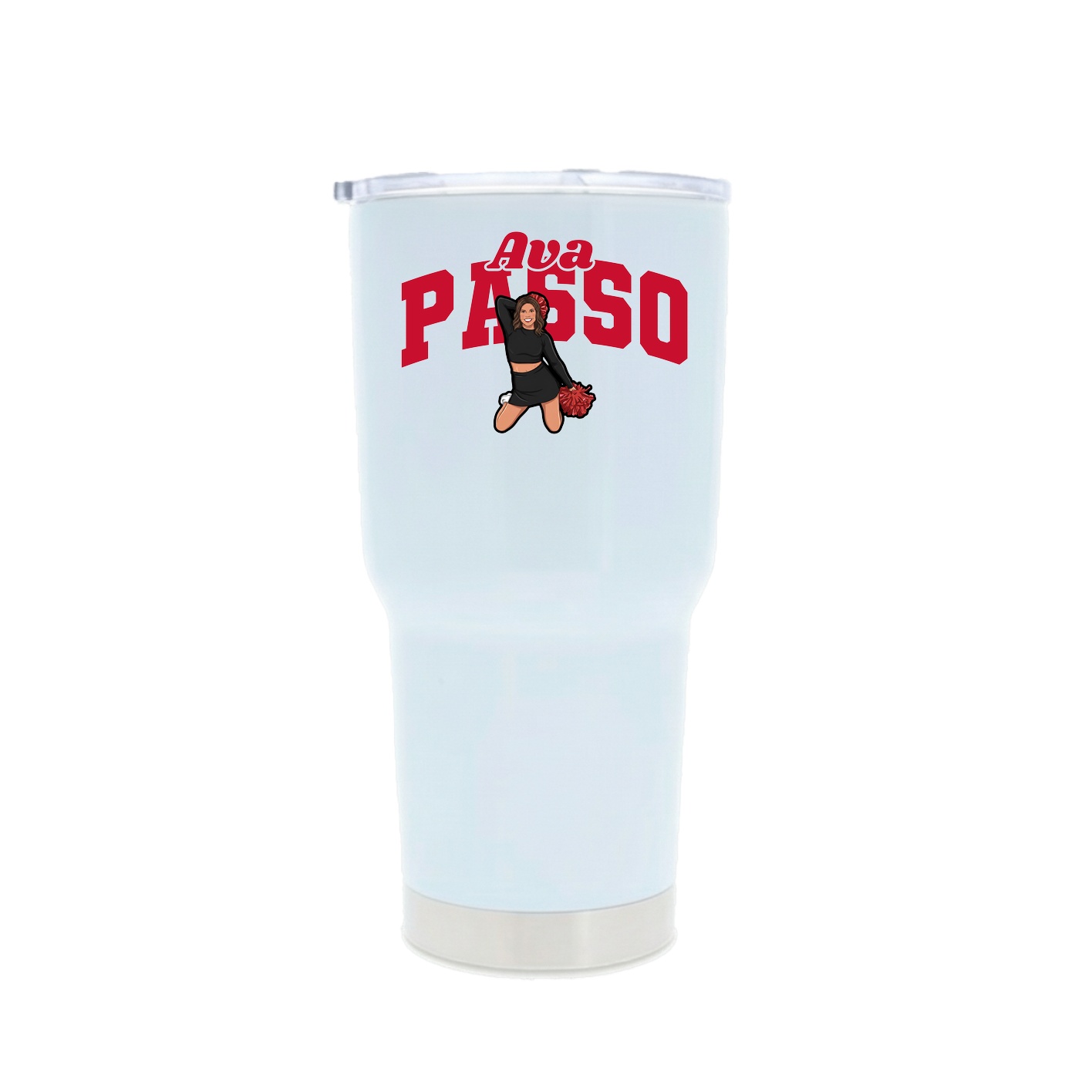 30oz Stainless Steel Tumbler — Signature Arch in White