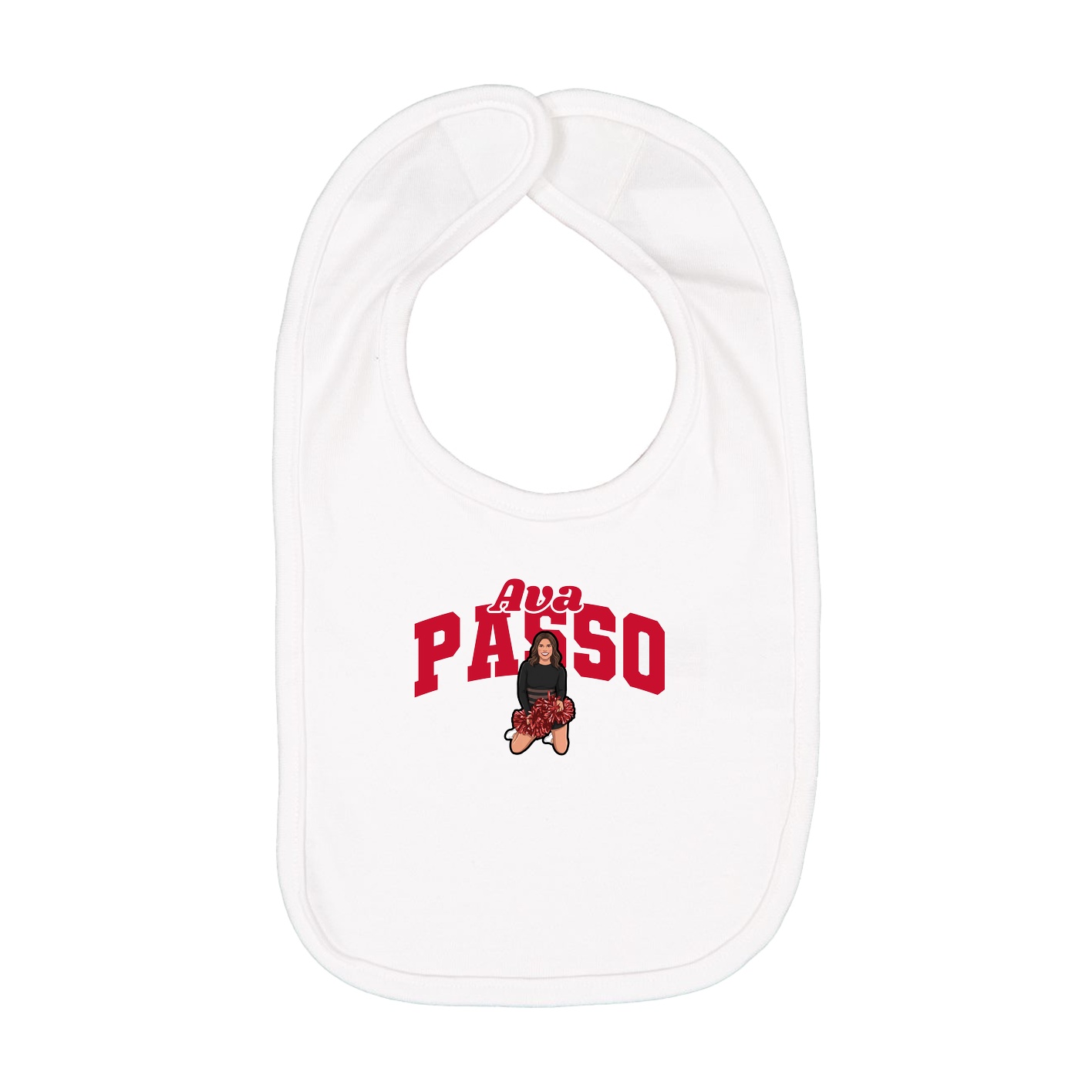 Infant Bib — Signature Arch in White