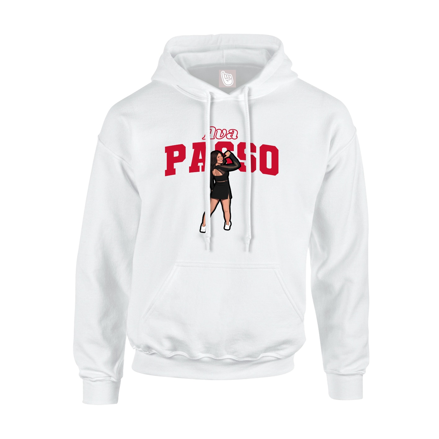 Hoodie — Name Arch in White