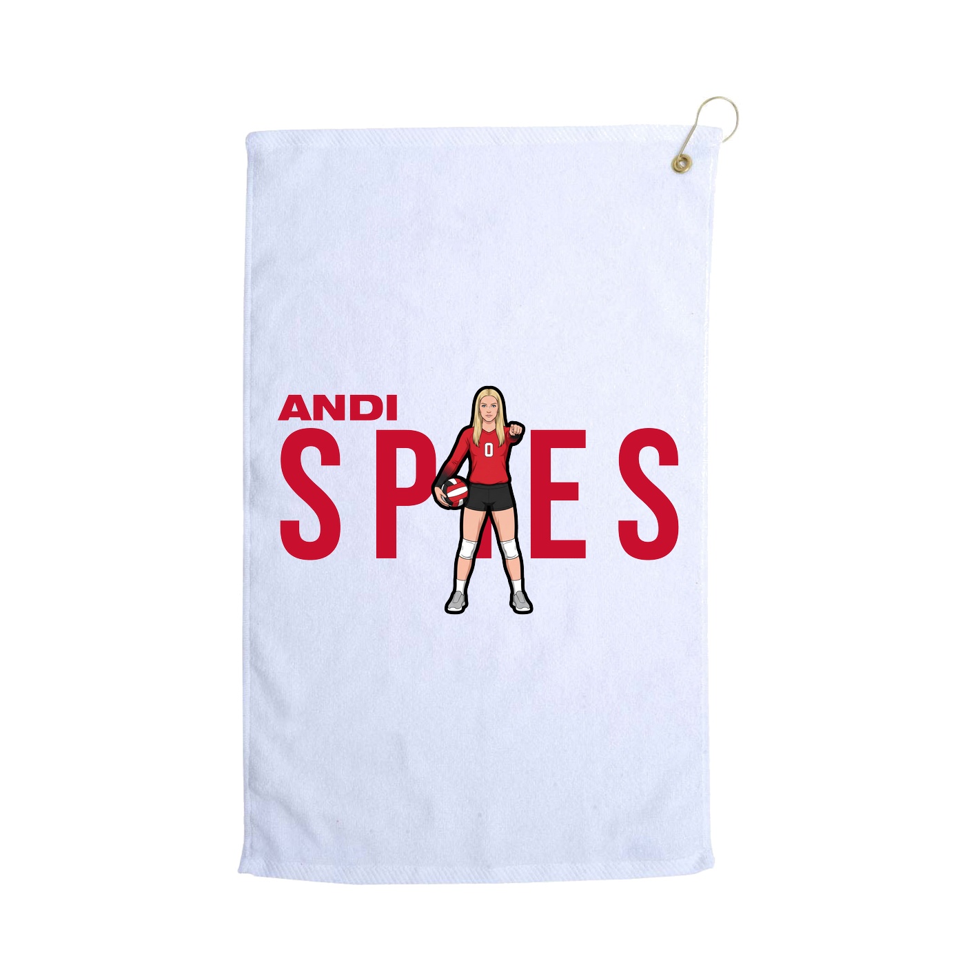 Golf Towel — Player Name in White