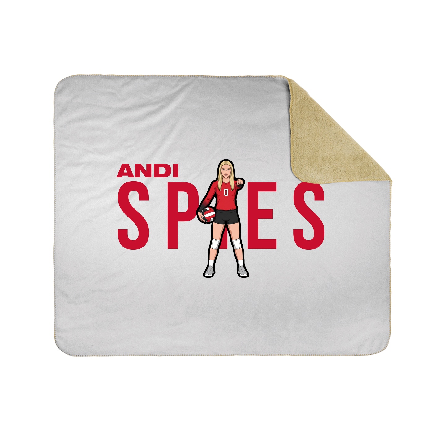 Throw Blanket — Player Name in White