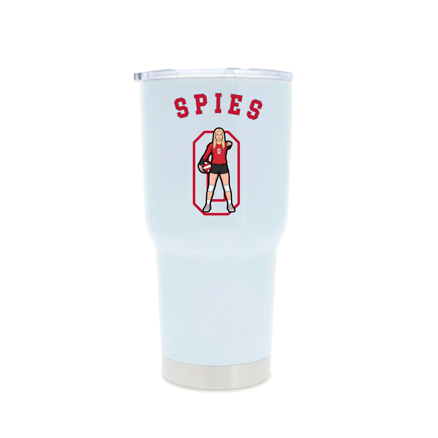 30oz Stainless Steel Tumbler — Shirsey Arch in White