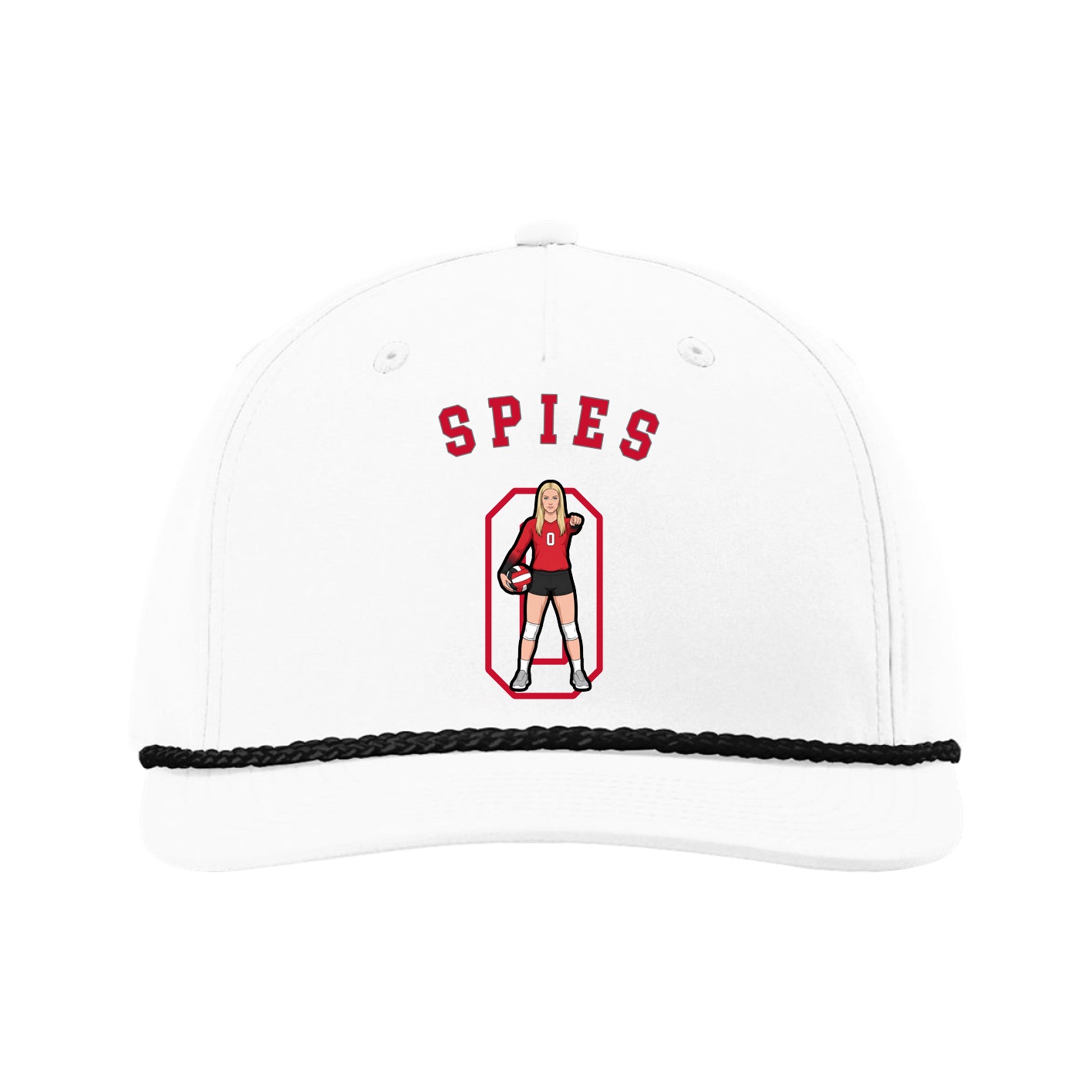 Five-Panel Classic Rope Cap — Shirsey Arch in White