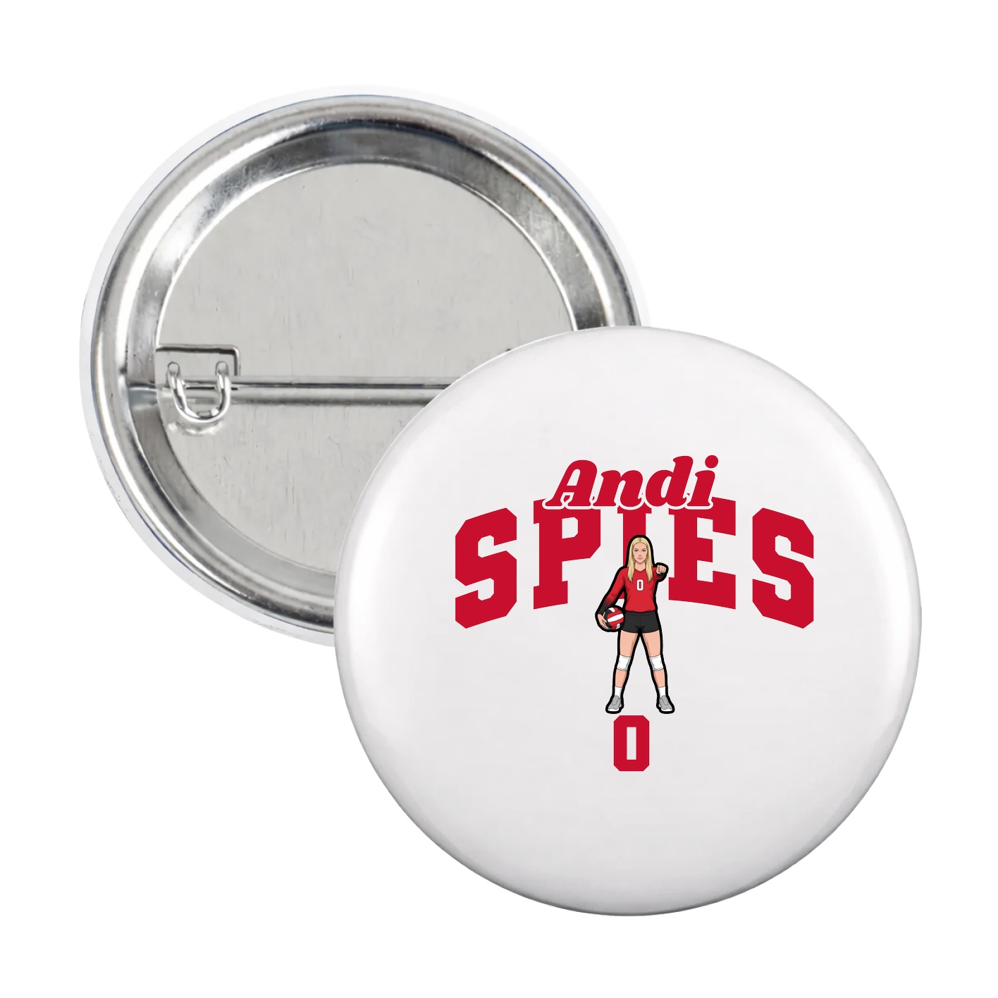 Game Day Button — Signature Arch in White