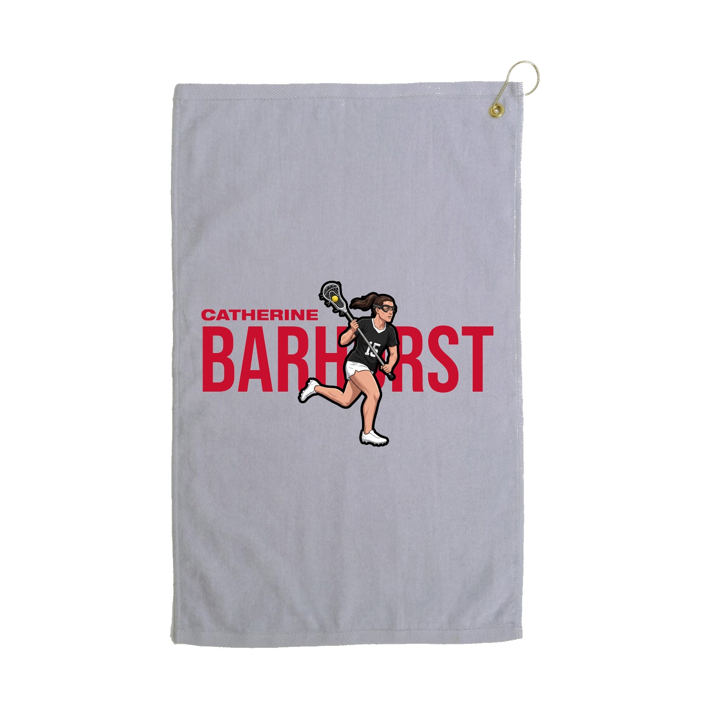 Golf Towel — Player Name in Grey