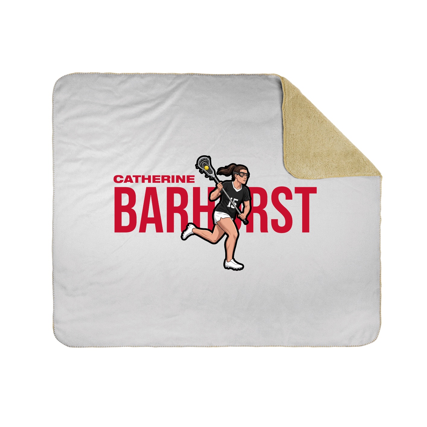 Throw Blanket — Player Name in White