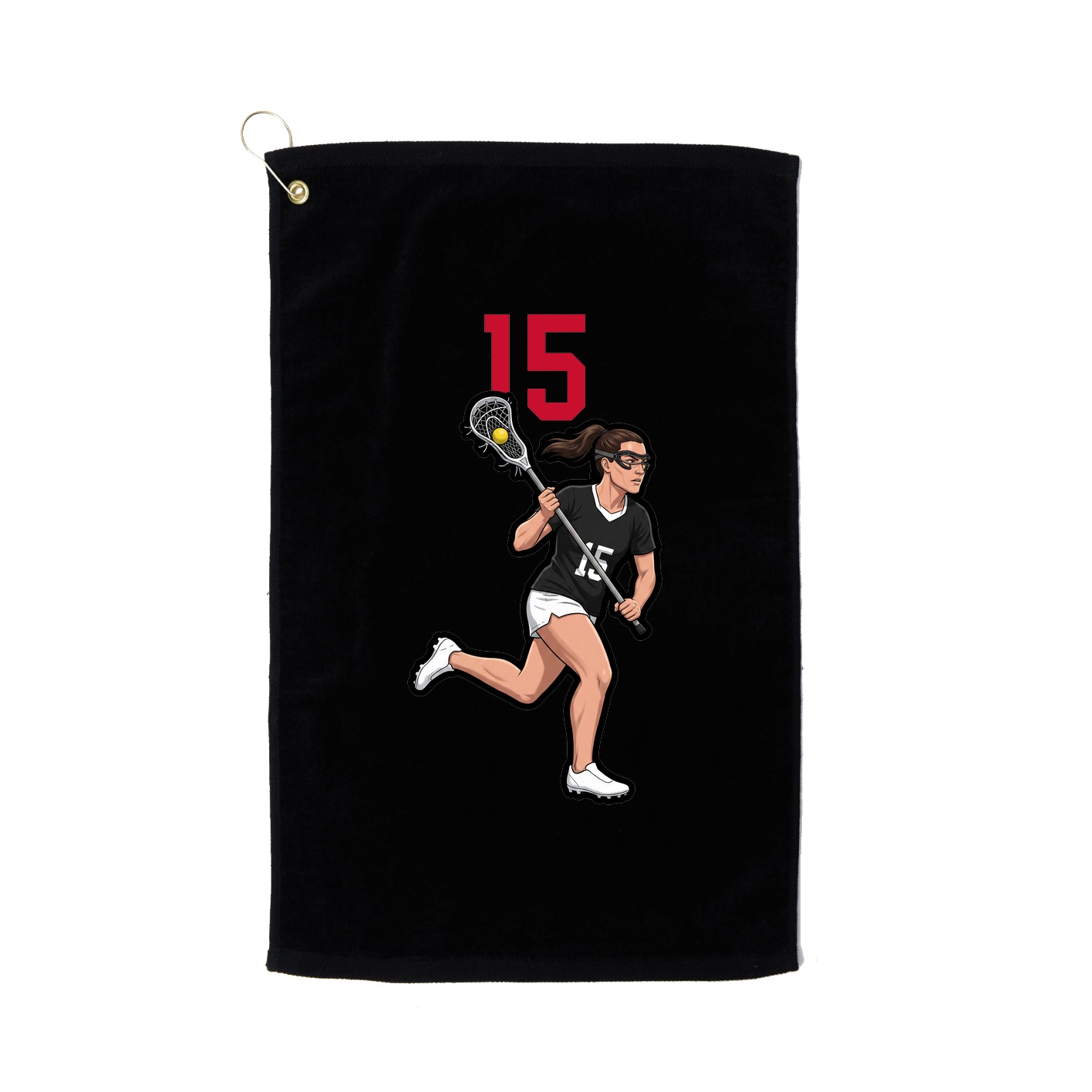 Golf Towel — Number Top in Black
