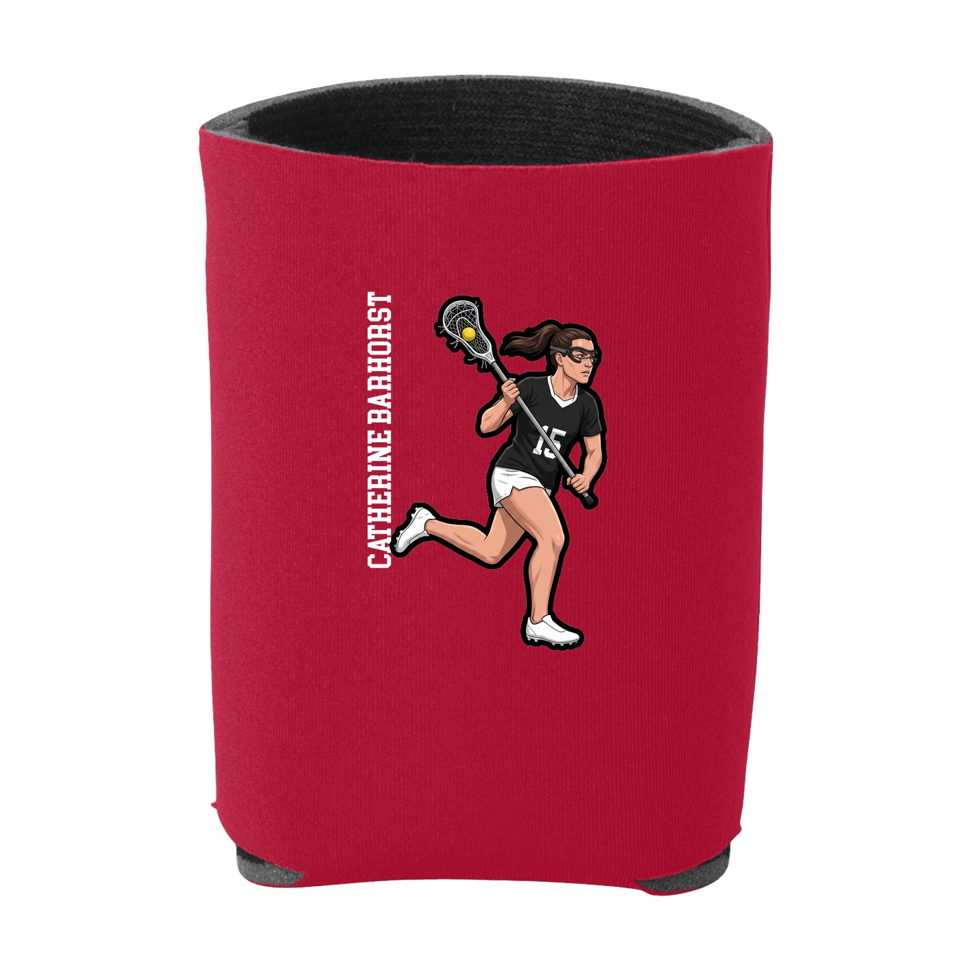 Can Holder — Name Vertical in Red