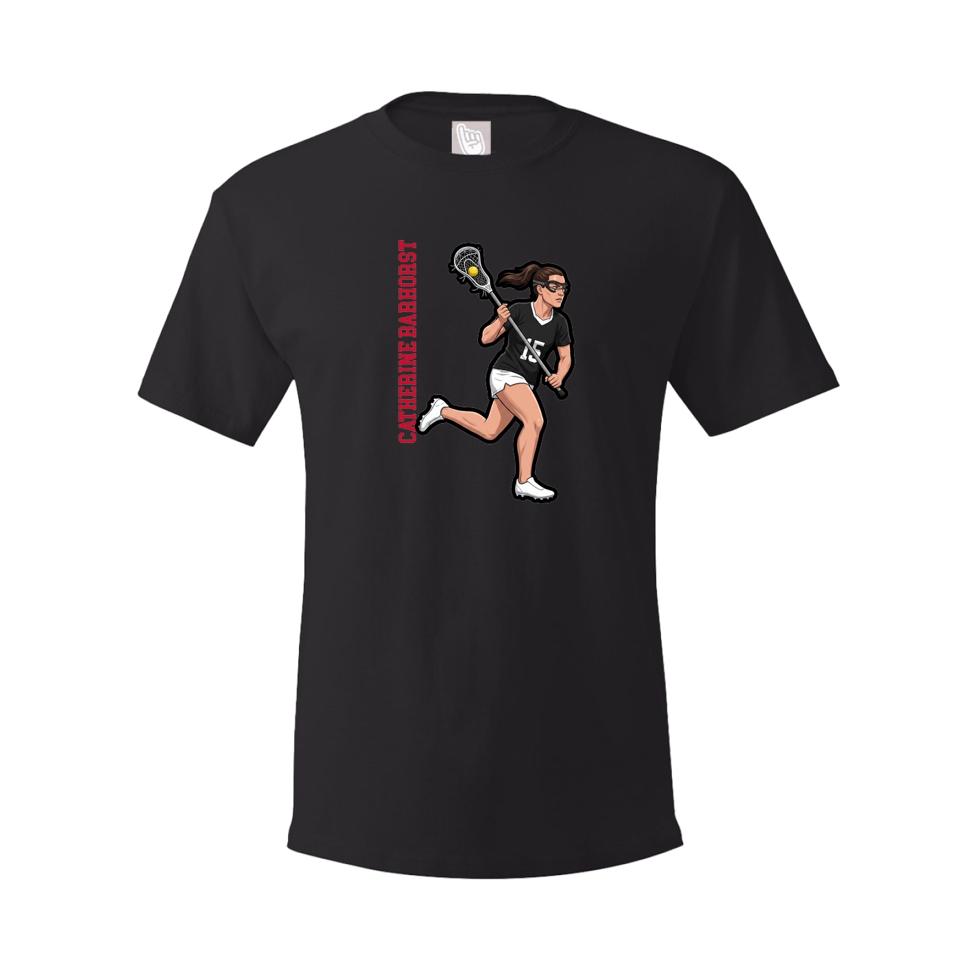 Youth Tee — Name Vertical in Black