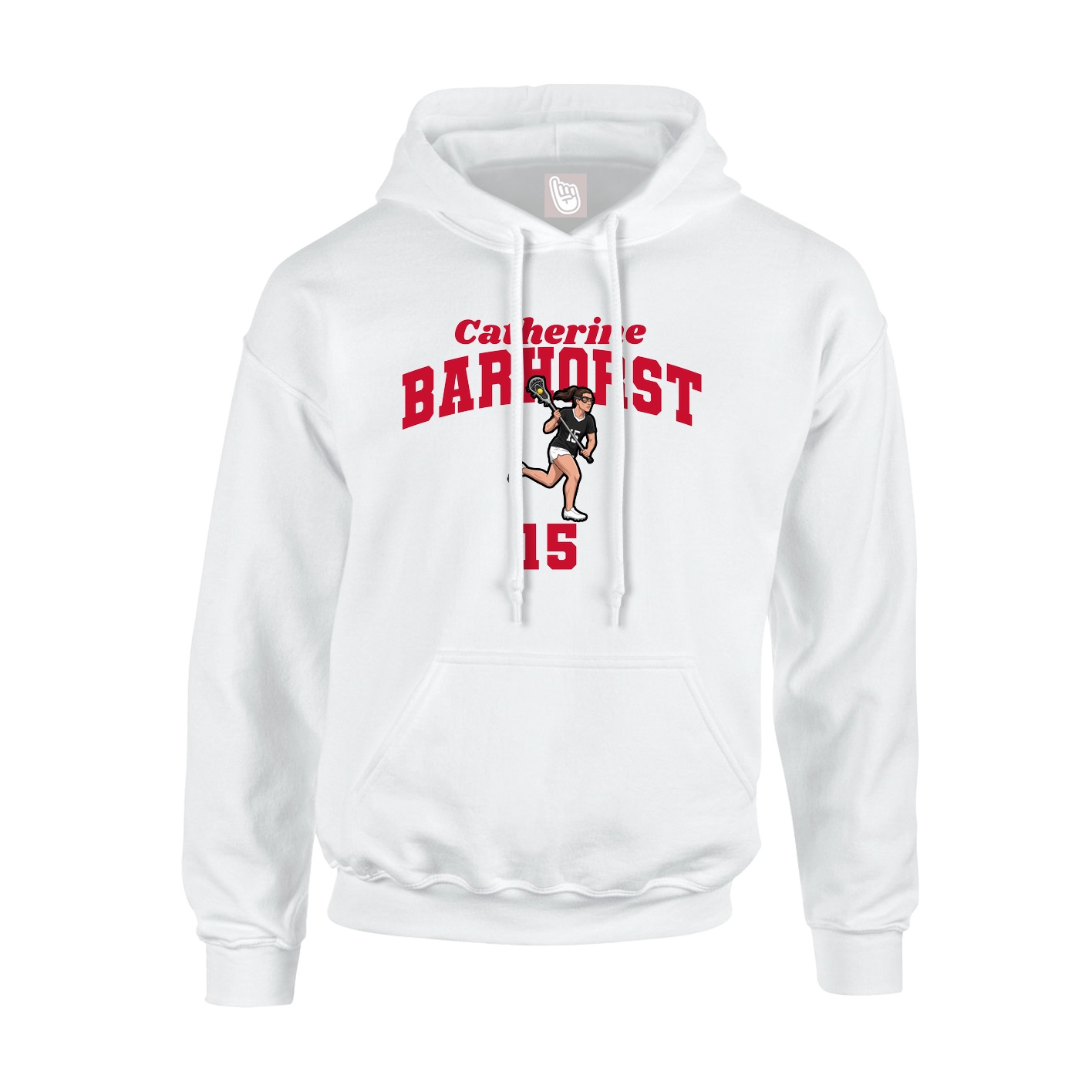 Hoodie — Signature Arch in White