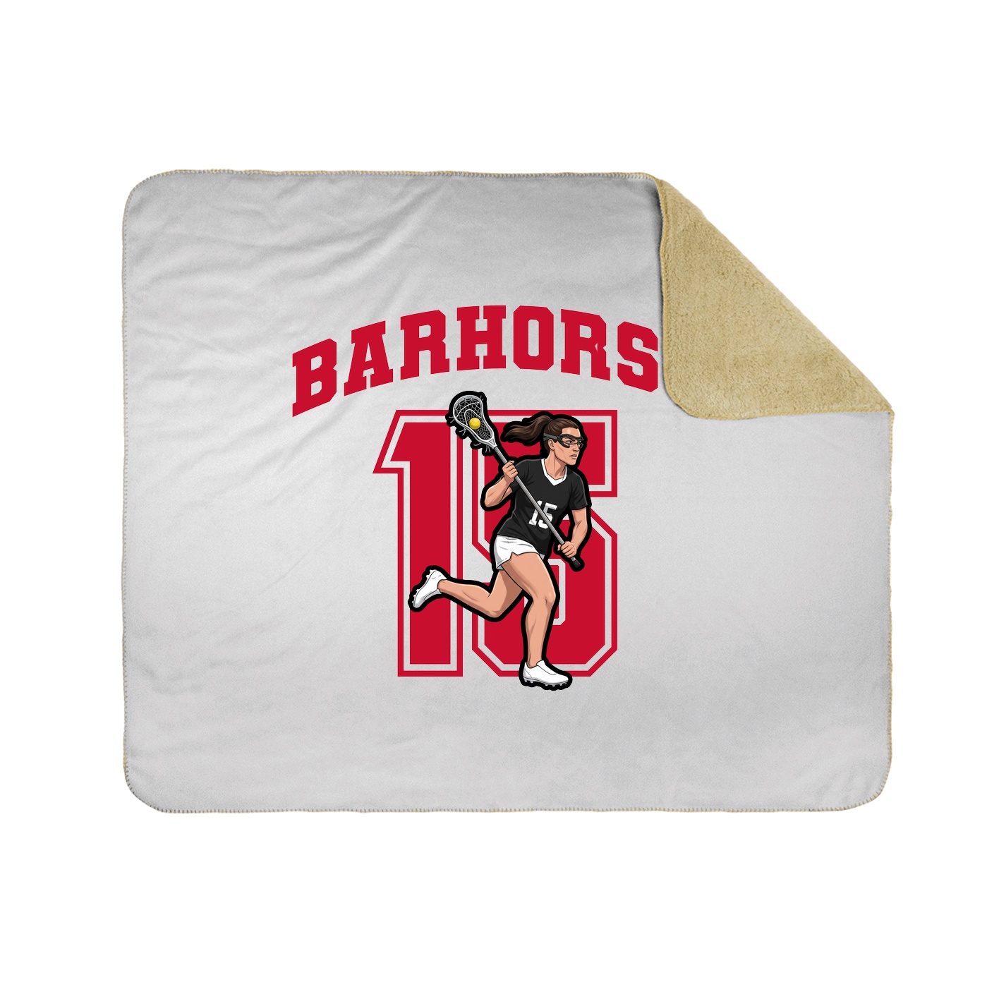 Throw Blanket — Number in White