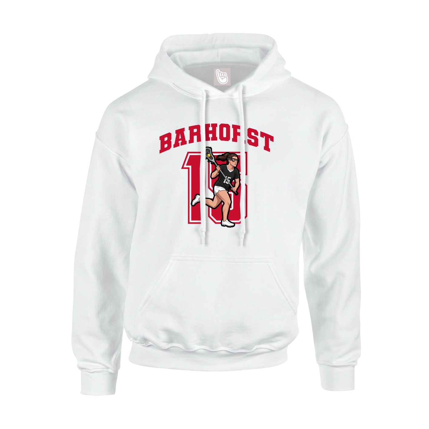 Youth Hoodie — Number in White