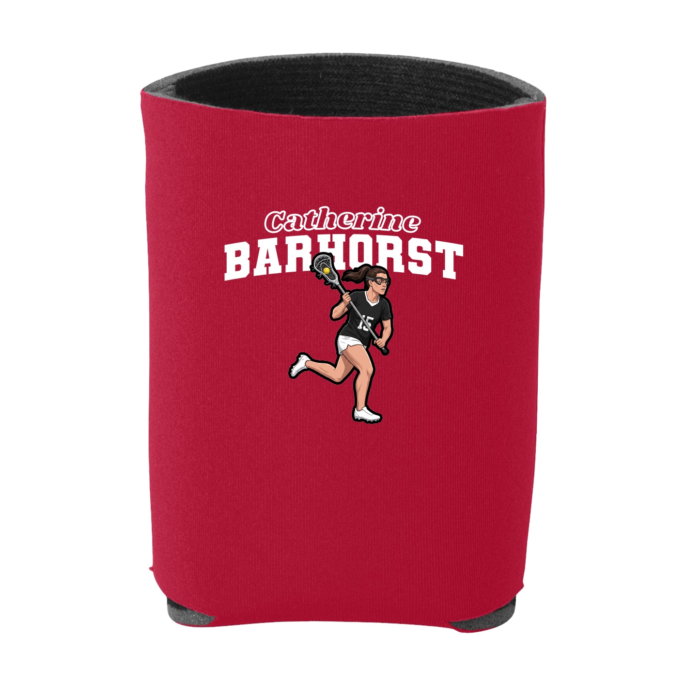 Can Holder — Name Arch in Red