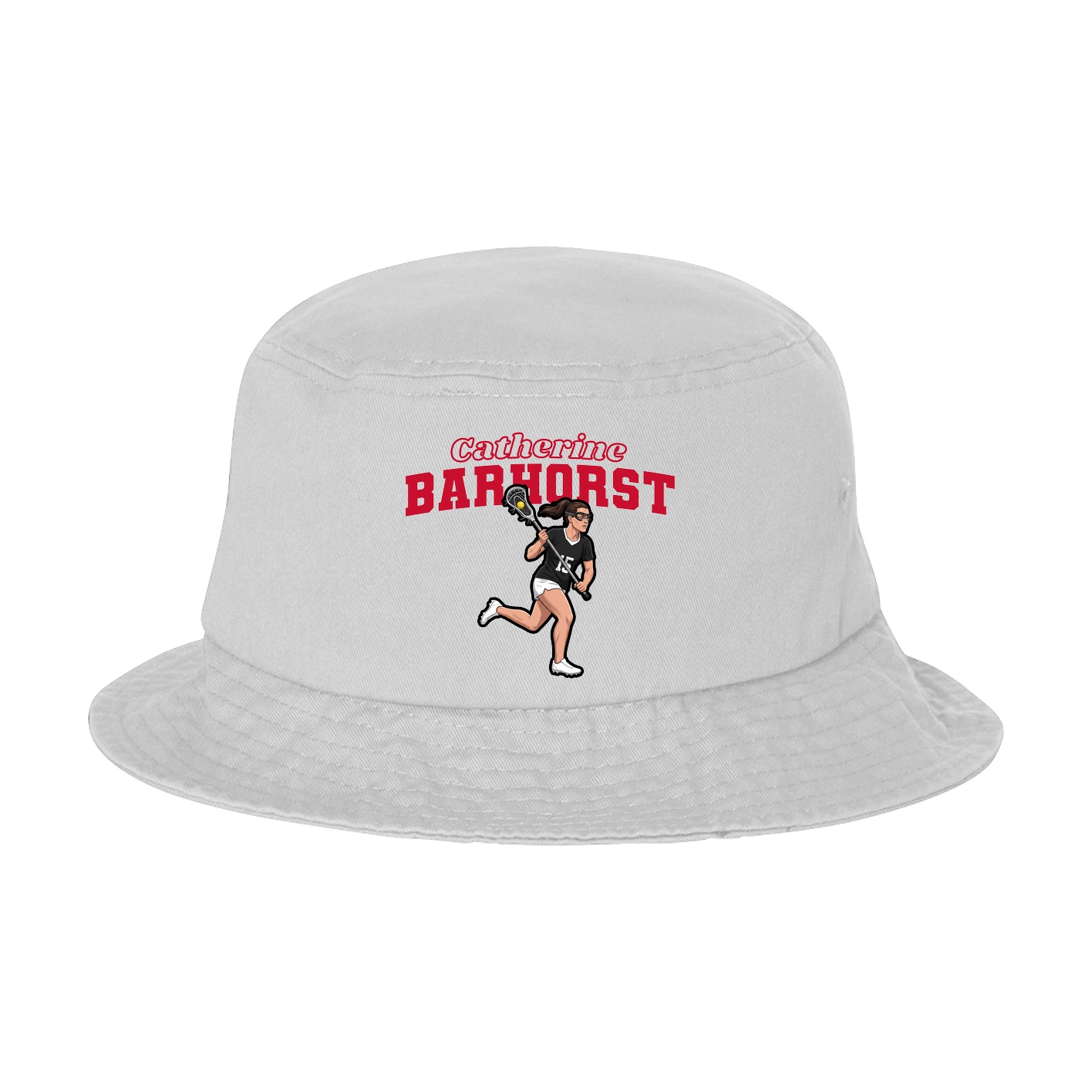 Bucket Cap — Name Arch in White