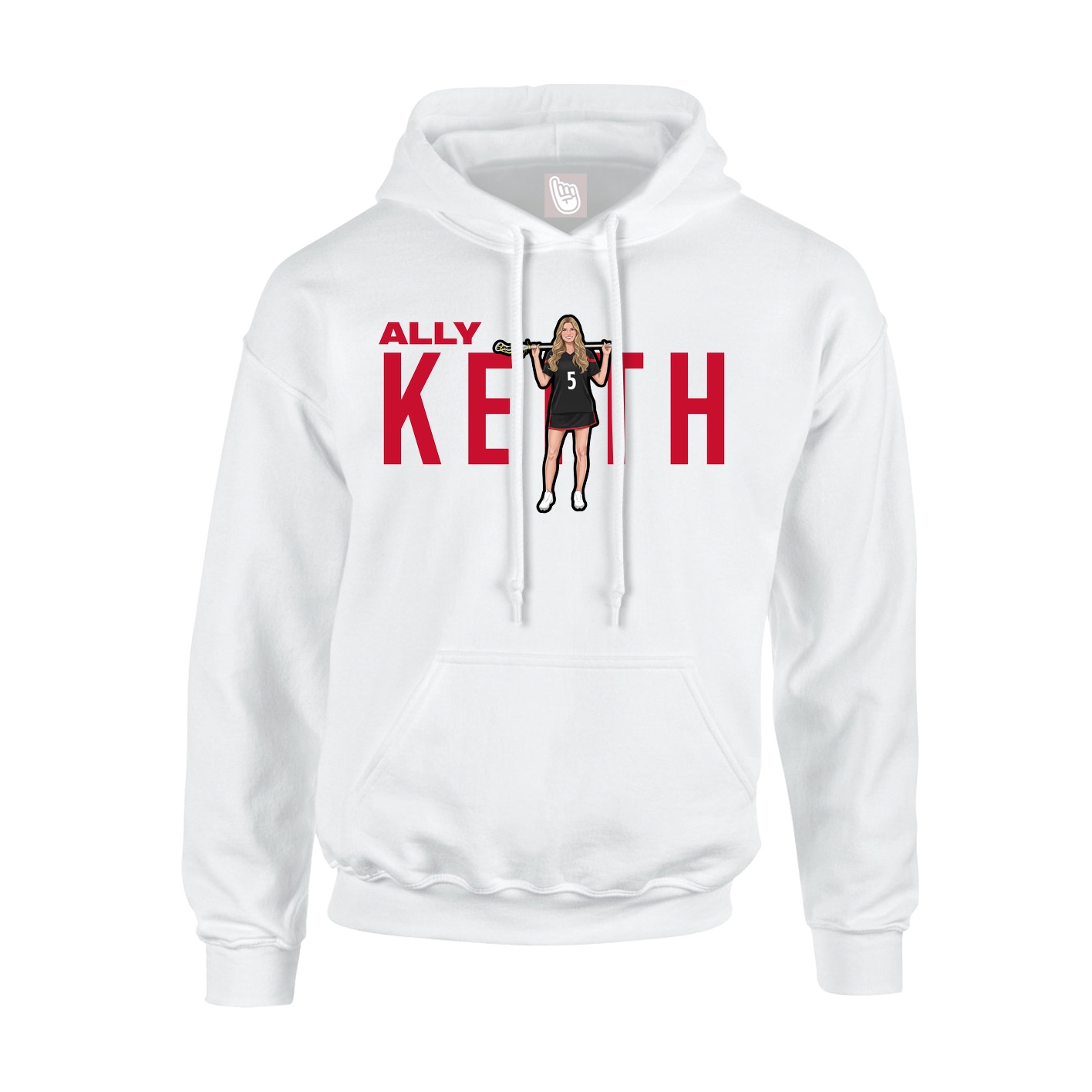 Youth Hoodie — Player Name in White