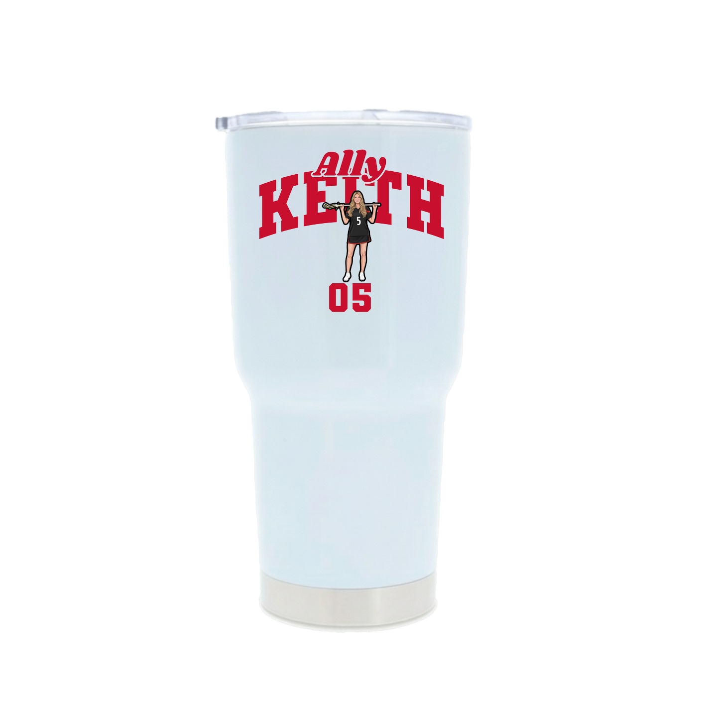 30oz Stainless Steel Tumbler — Signature Arch in White