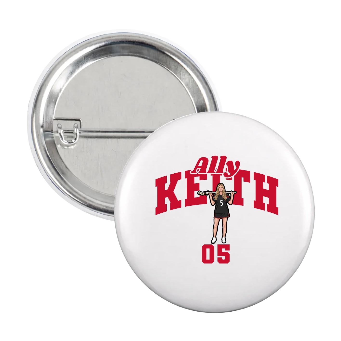 Game Day Button — Signature Arch in White