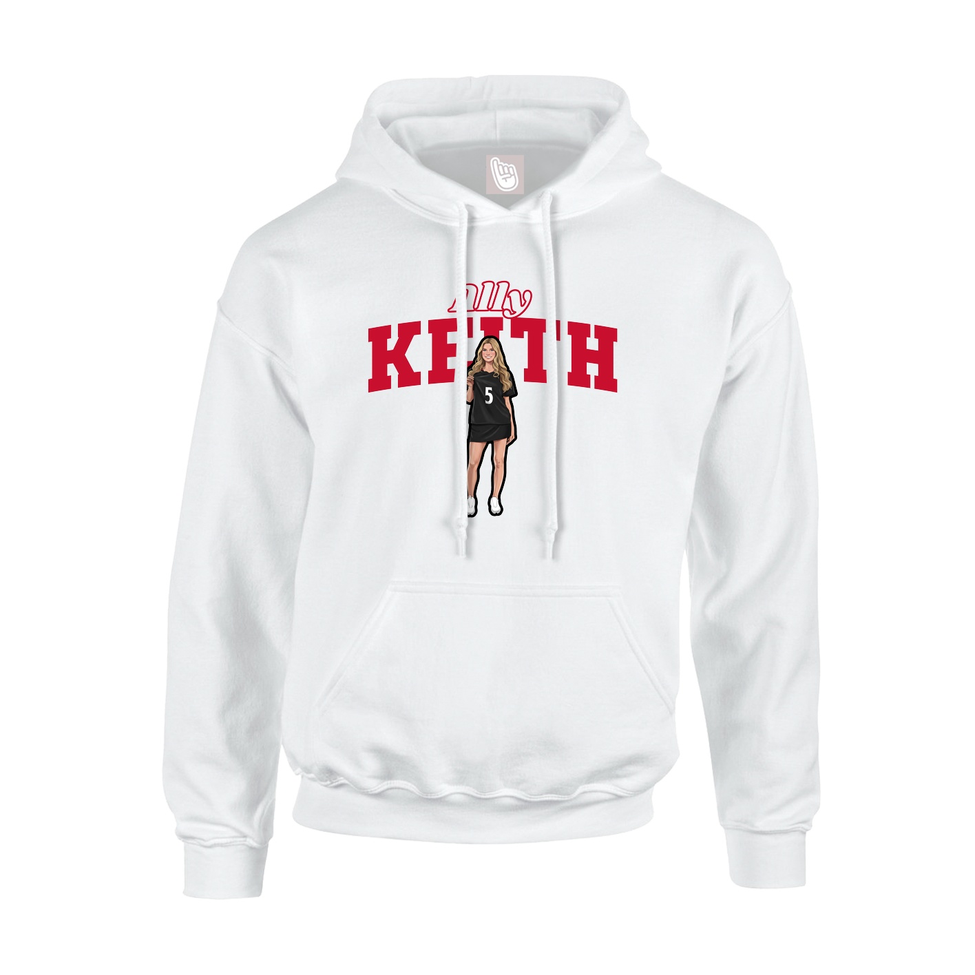 Hoodie — Name Arch in White
