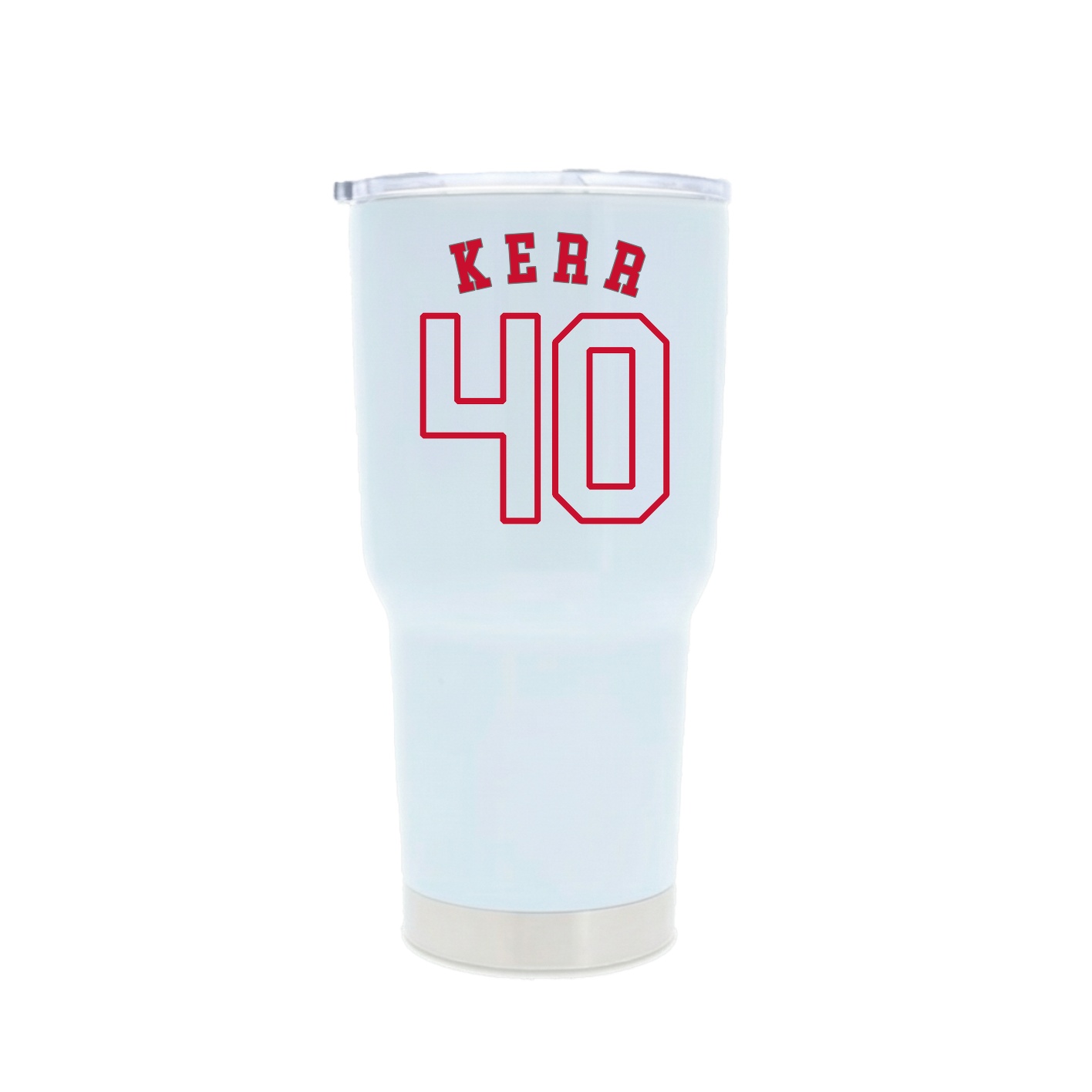 30oz Stainless Steel Tumbler — Shirsey Arch in White