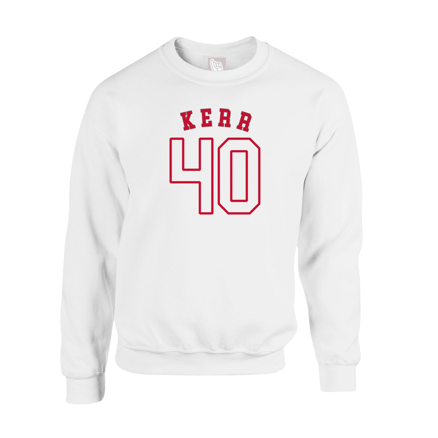 Fleece Crew — Shirsey Arch in White
