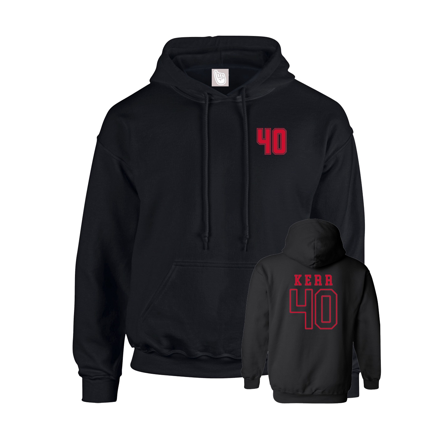 Youth Hoodie — Chest Back in Black