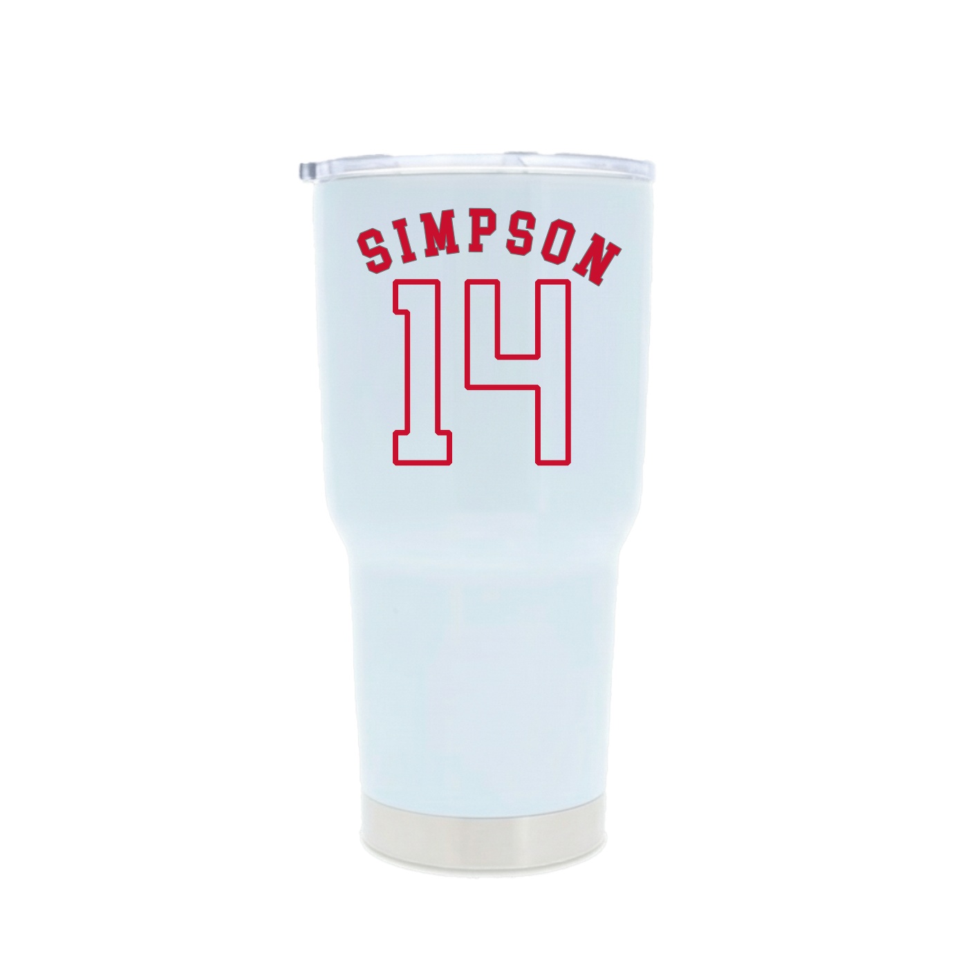 30oz Stainless Steel Tumbler — Shirsey Arch in White
