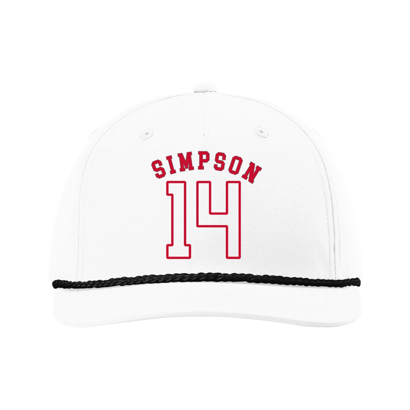 Five-Panel Classic Rope Cap — Shirsey Arch in White