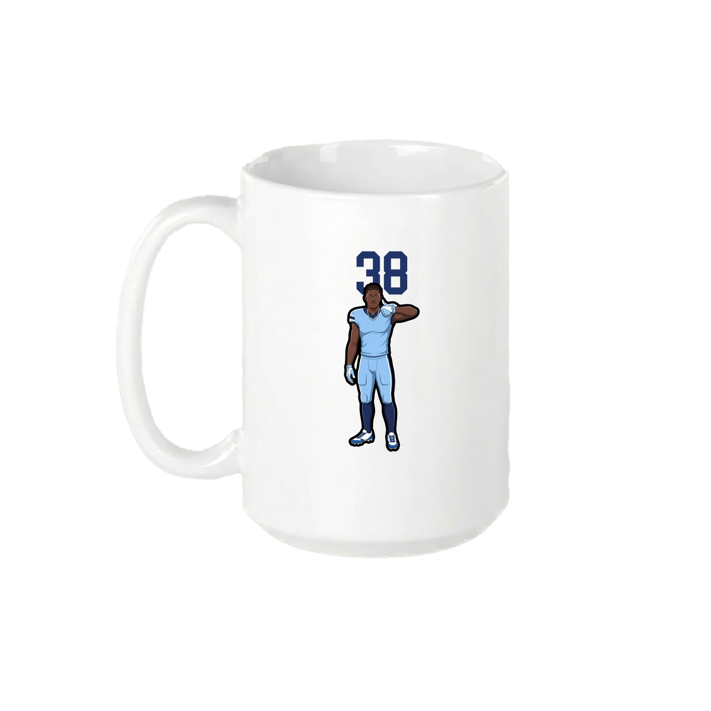 15oz Coffee Mug — Number Top in White