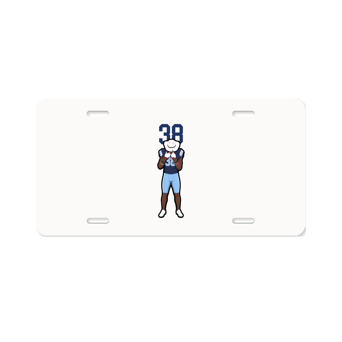 License Plate — Number Top in Classic