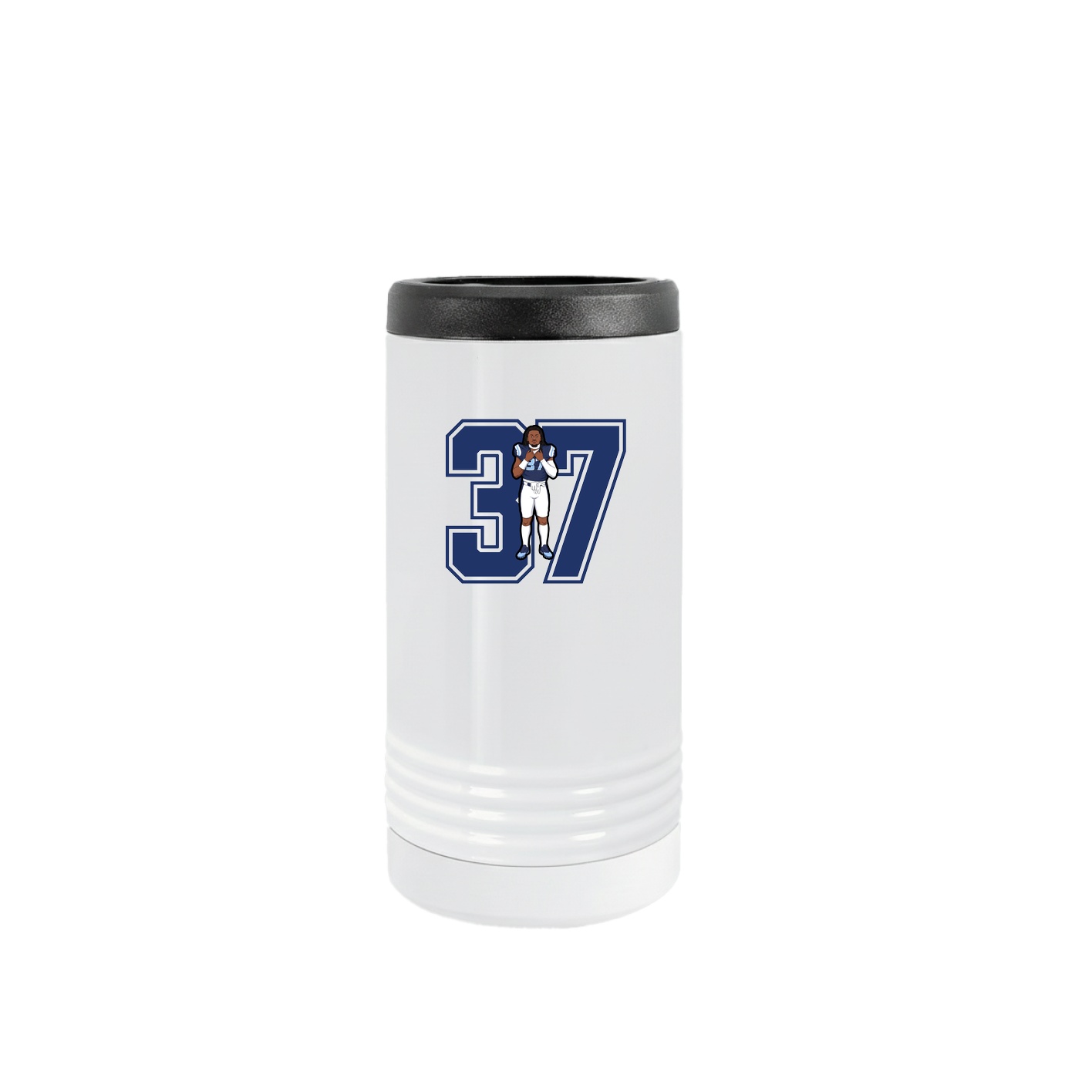 Slim Beverage Holder — Number in White