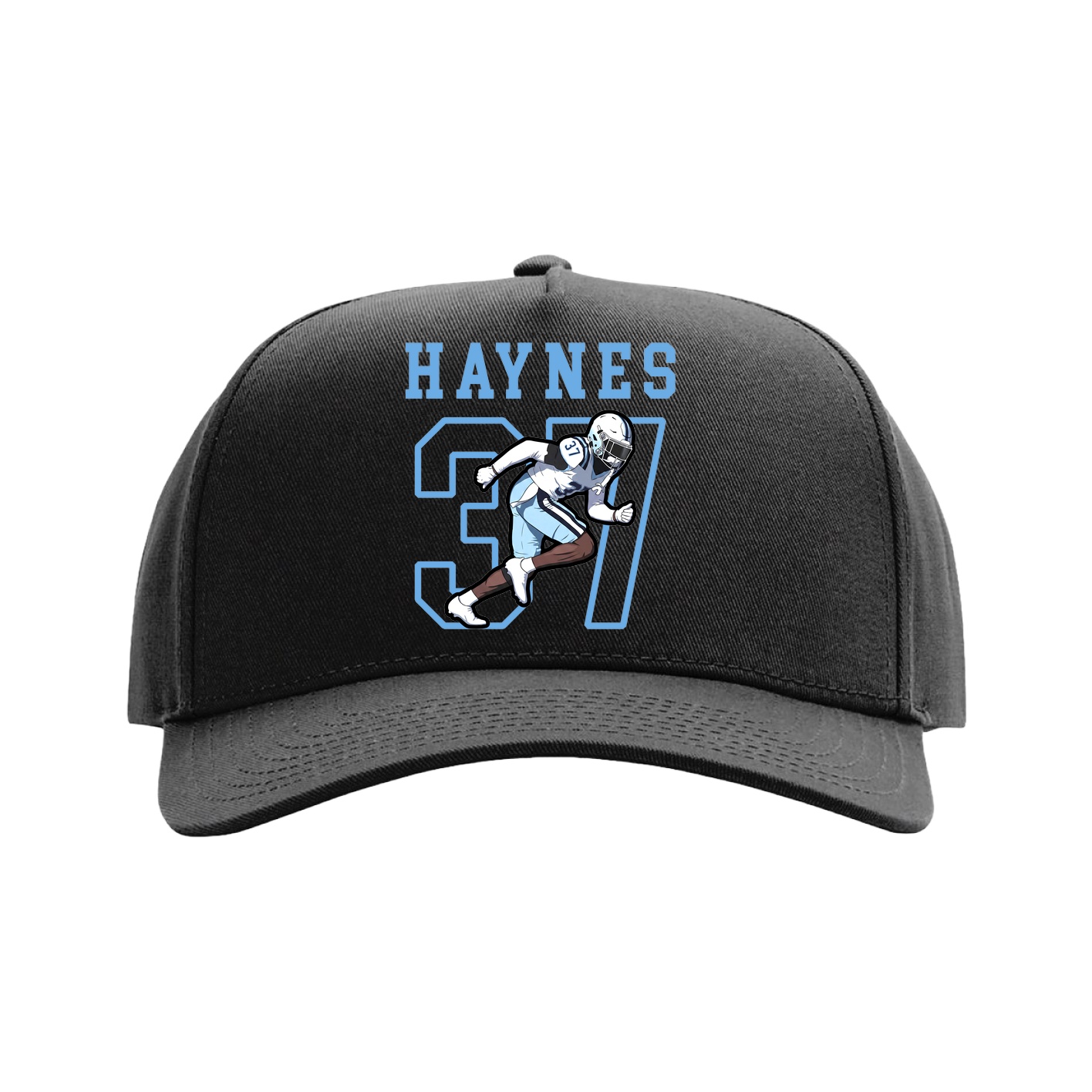 Full Fabric Five-Panel Champ Cap — Shirsey in Black