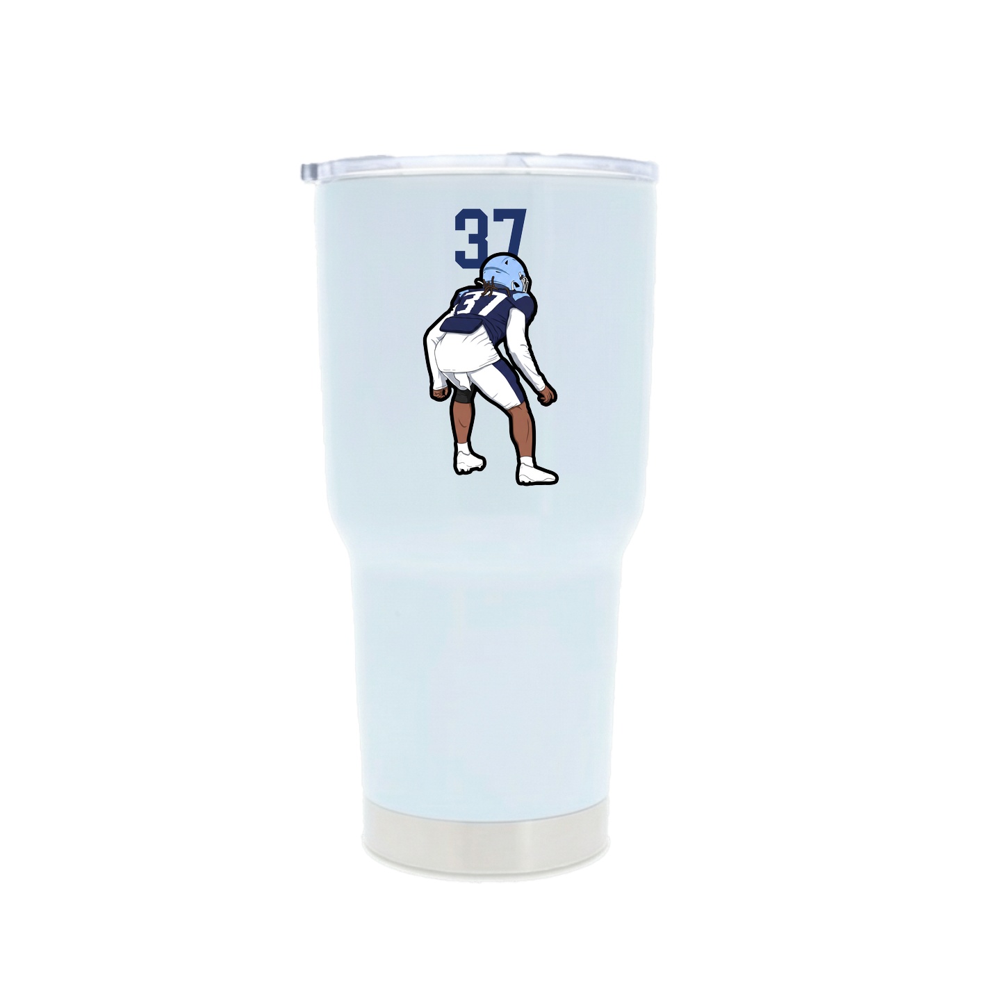 30oz Stainless Steel Tumbler — Number Top in White