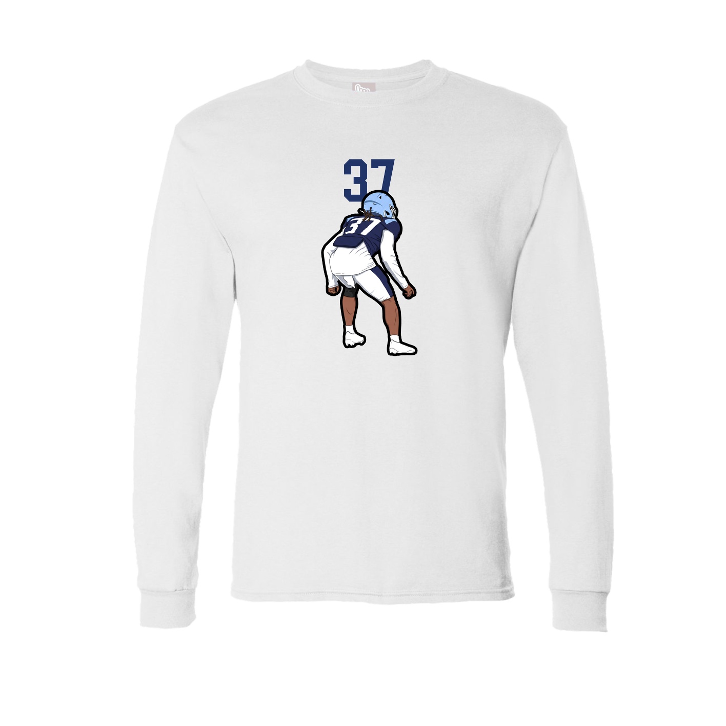 Long Sleeve Tee — Number Top in White