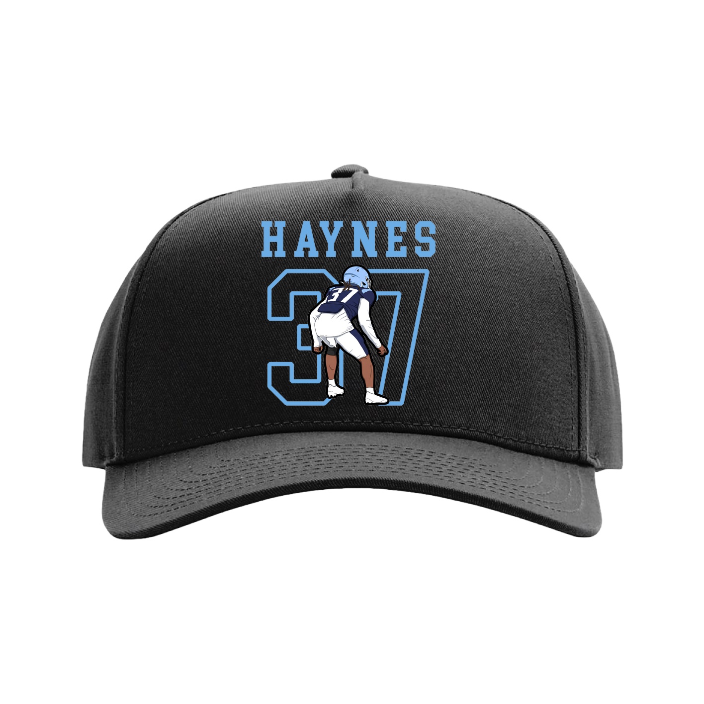 Full Fabric Five-Panel Champ Cap — Shirsey in Black