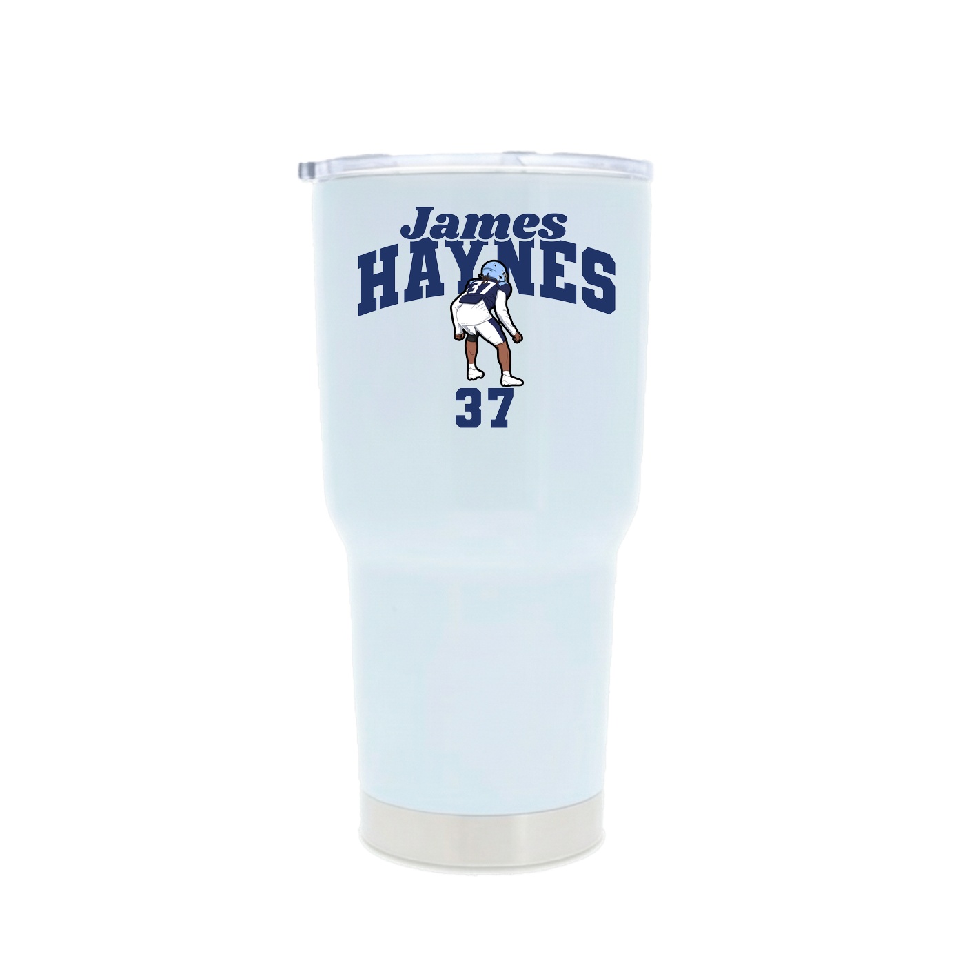30oz Stainless Steel Tumbler — Signature Arch in White