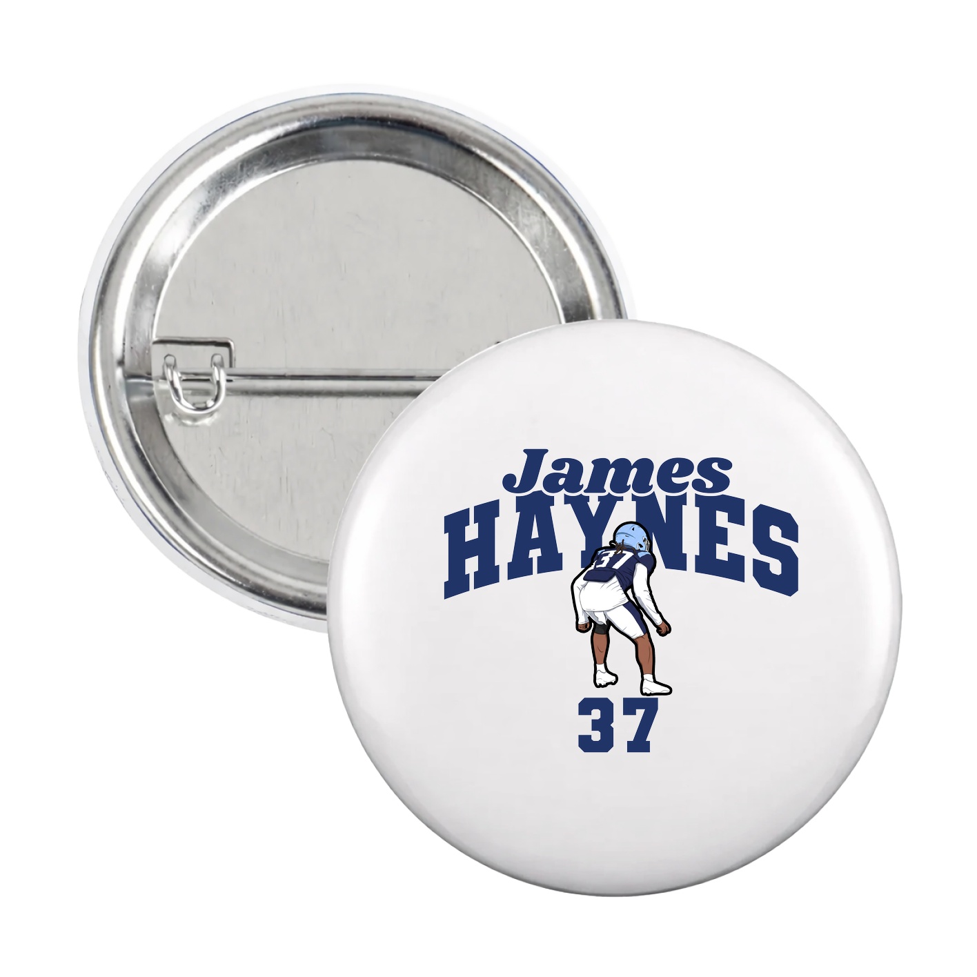 Game Day Button — Signature Arch in White