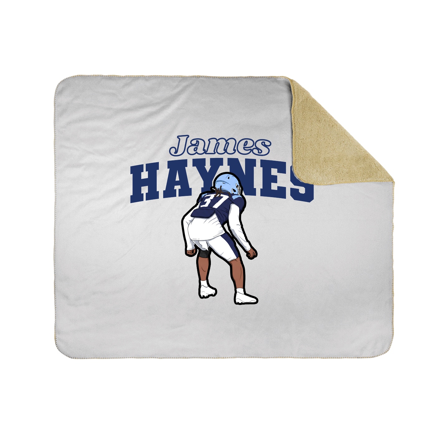 Throw Blanket — Name Arch in White