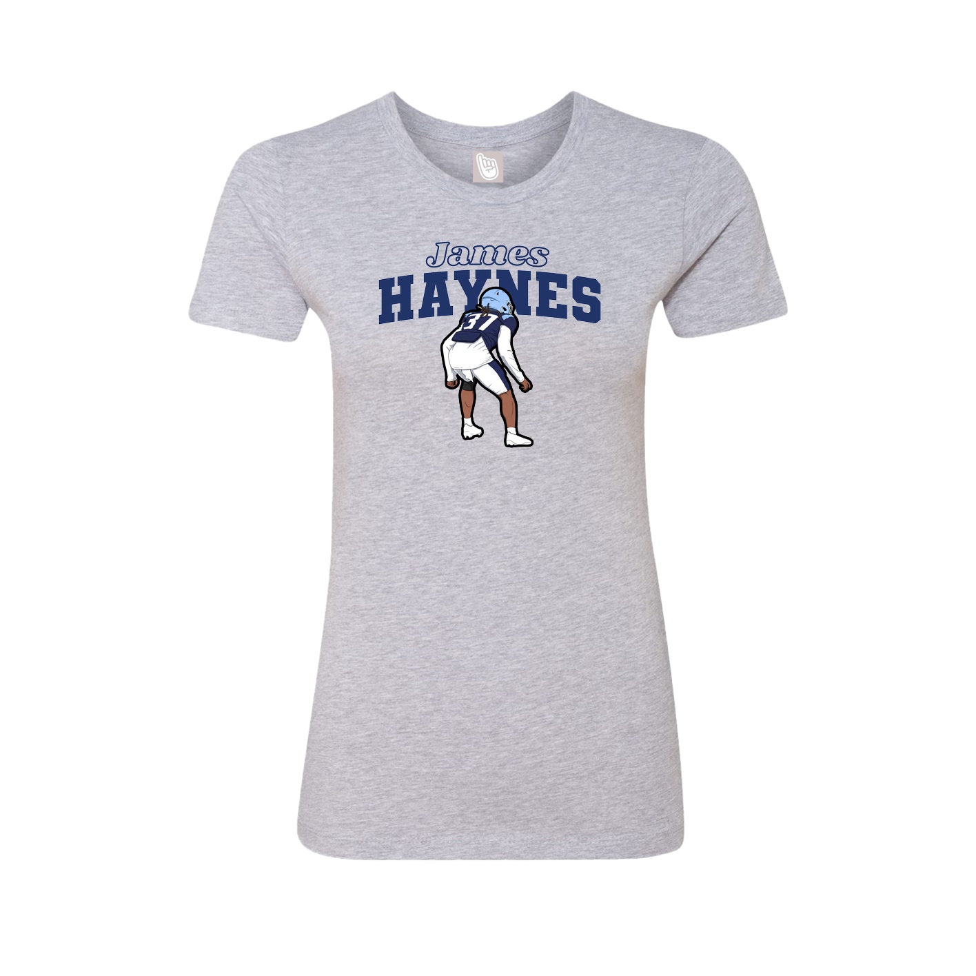 Womens Tee — Name Arch in Grey