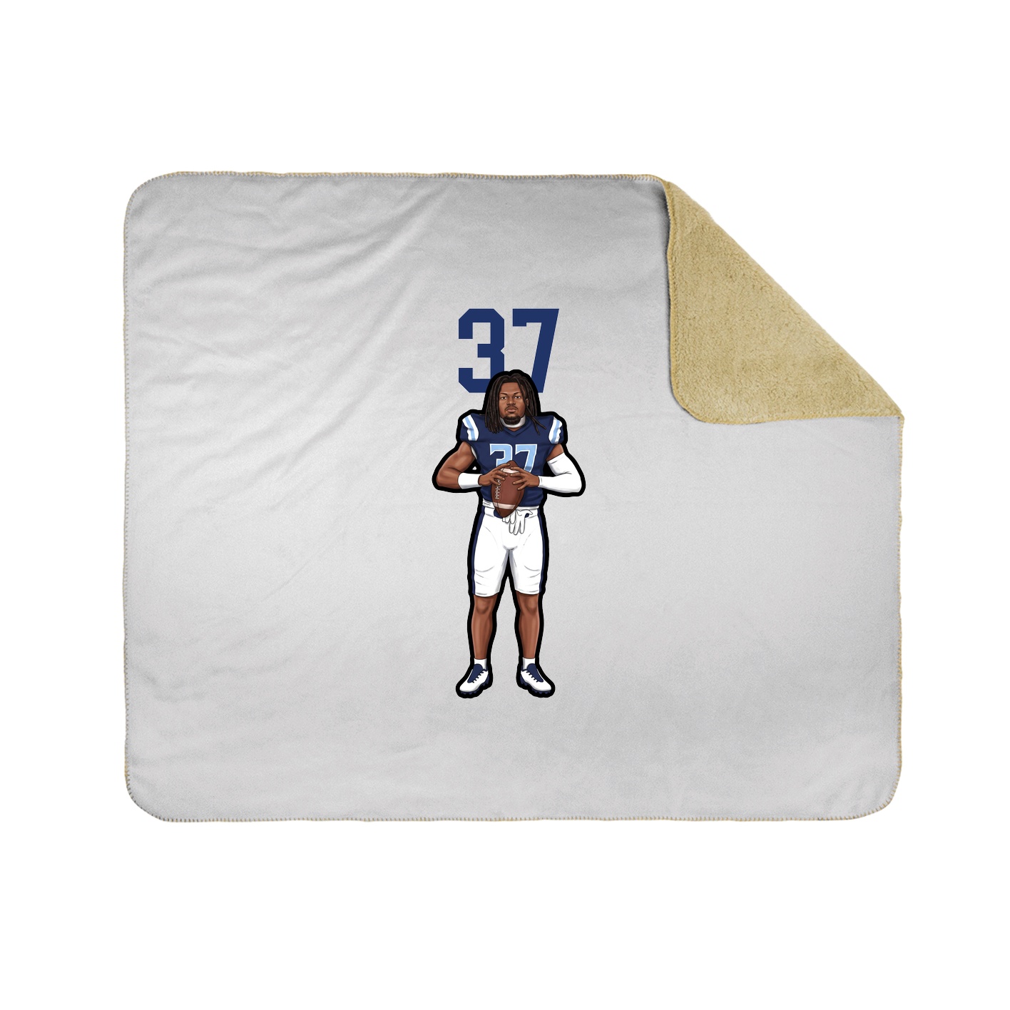 Throw Blanket — Number Top in White