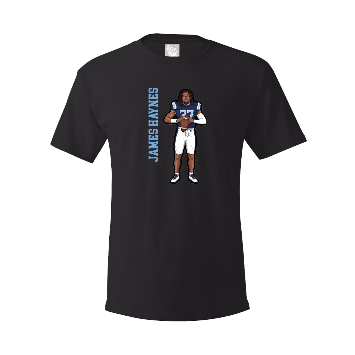 Youth Tee — Name Vertical in Black